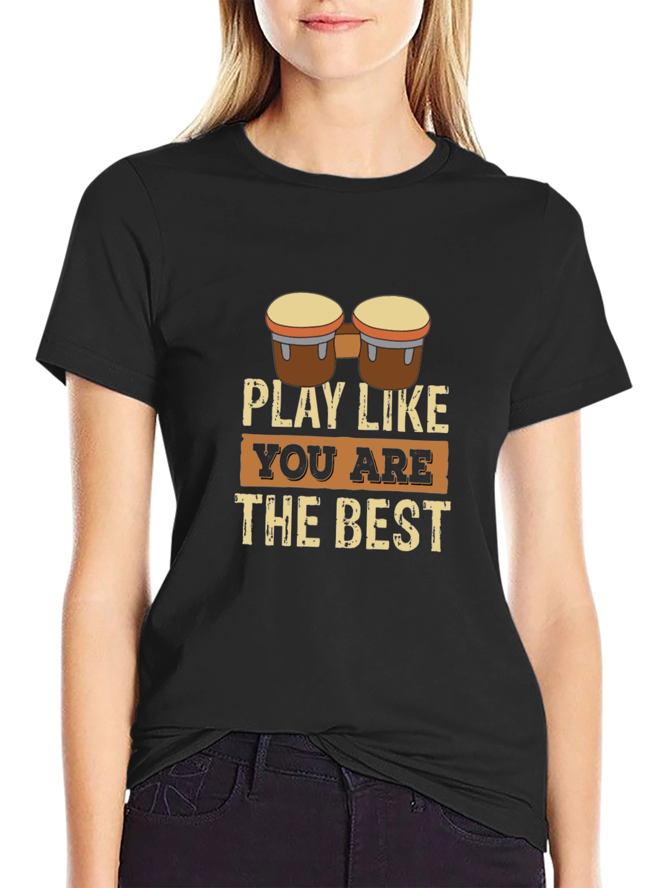Play Like The Best Bongo Drummer Graphic Tee