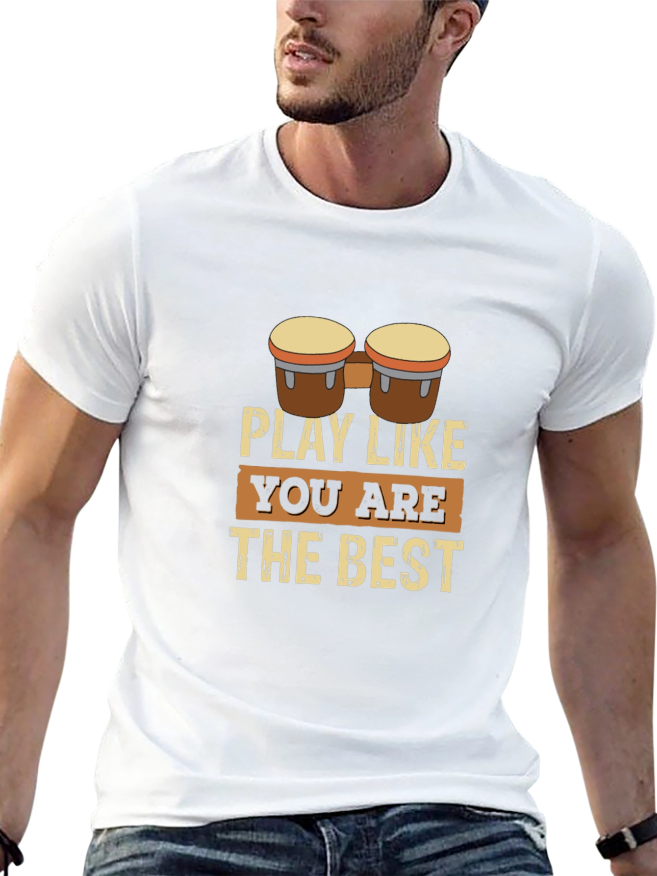 Play Like The Best Bongo Drummer Graphic Tee