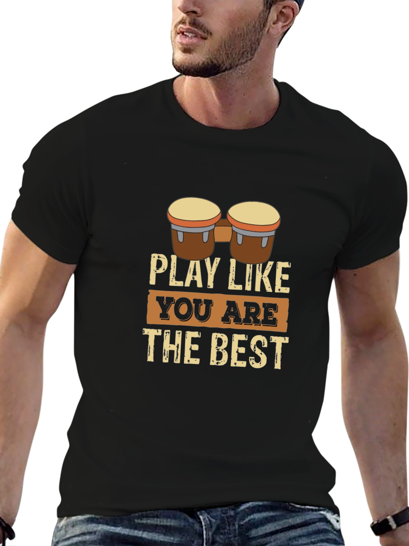 Play Like The Best Bongo Drummer Graphic Tee