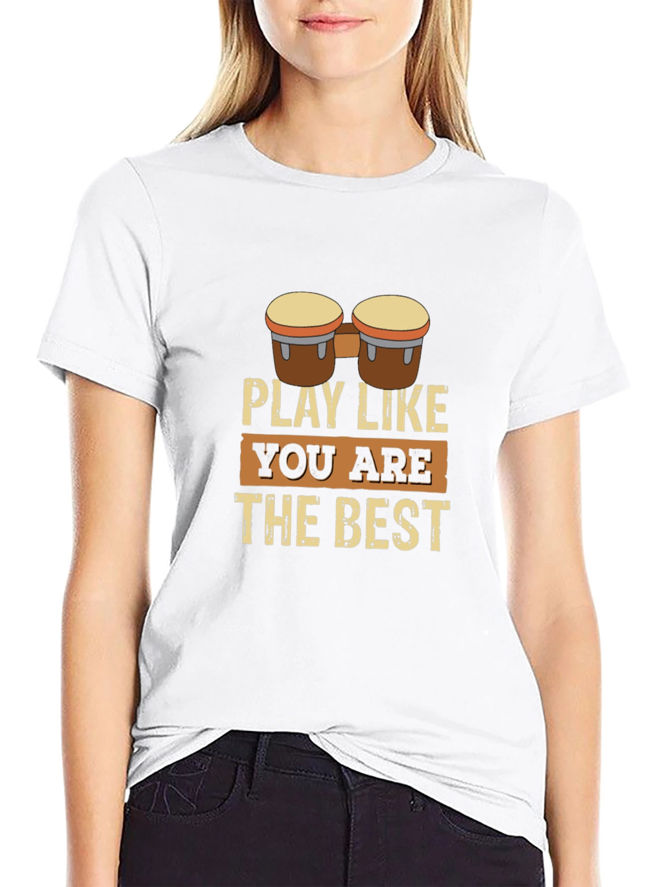 Play Like The Best Bongo Drummer Graphic Tee