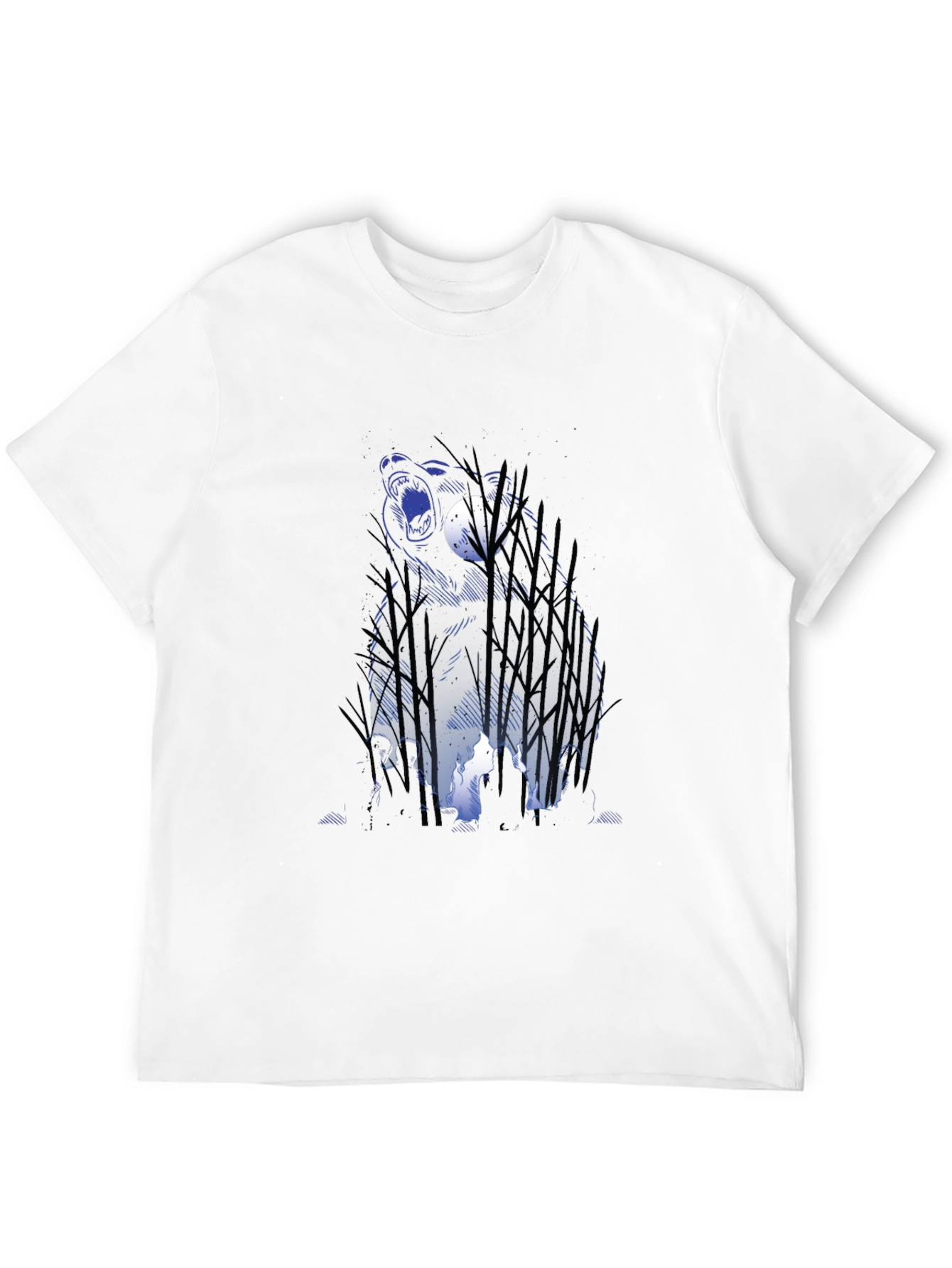 Bear & Campfire Graphic Tee - Nature Adventure Style