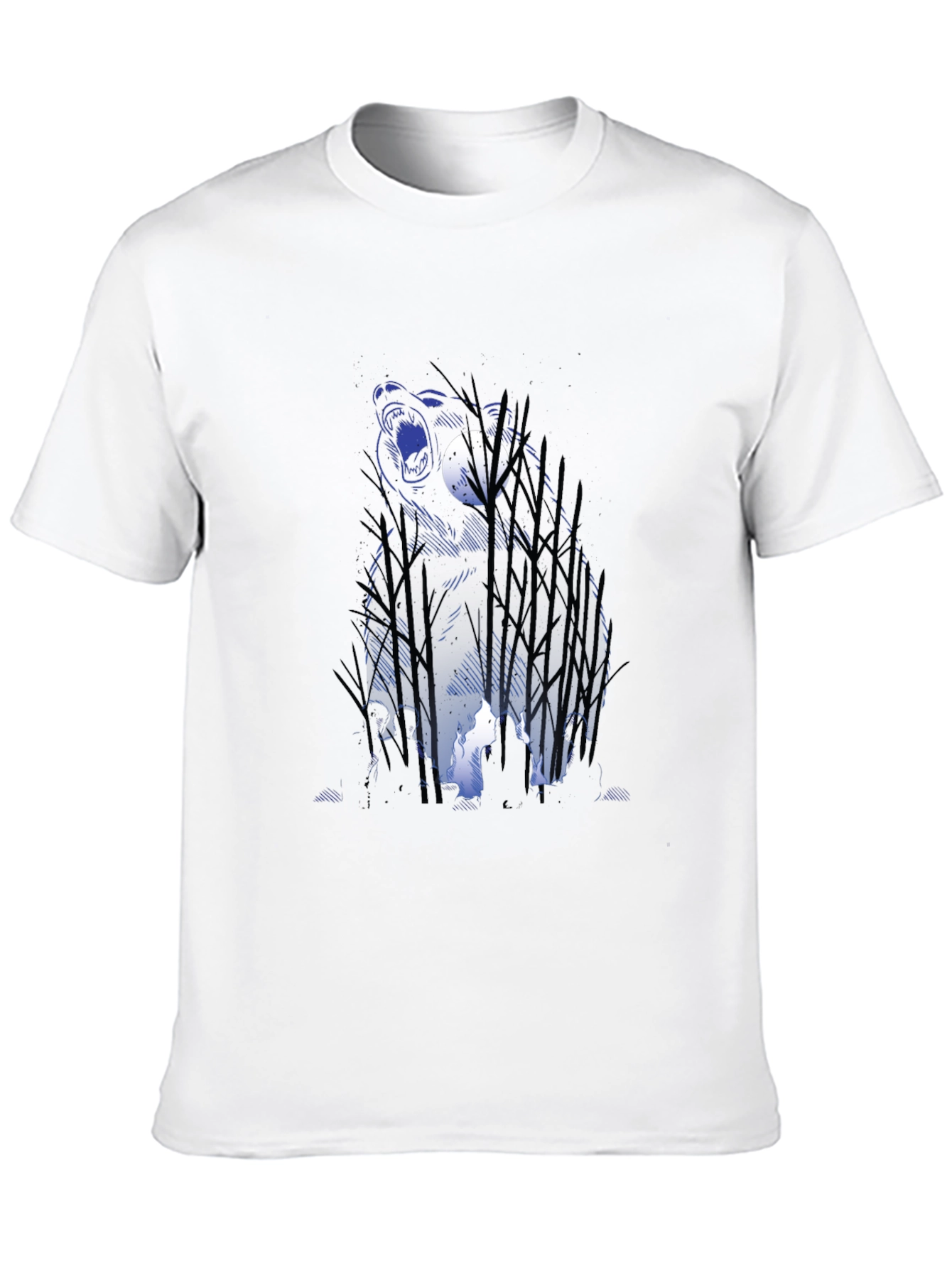 Bear & Campfire Graphic Tee - Nature Adventure Style