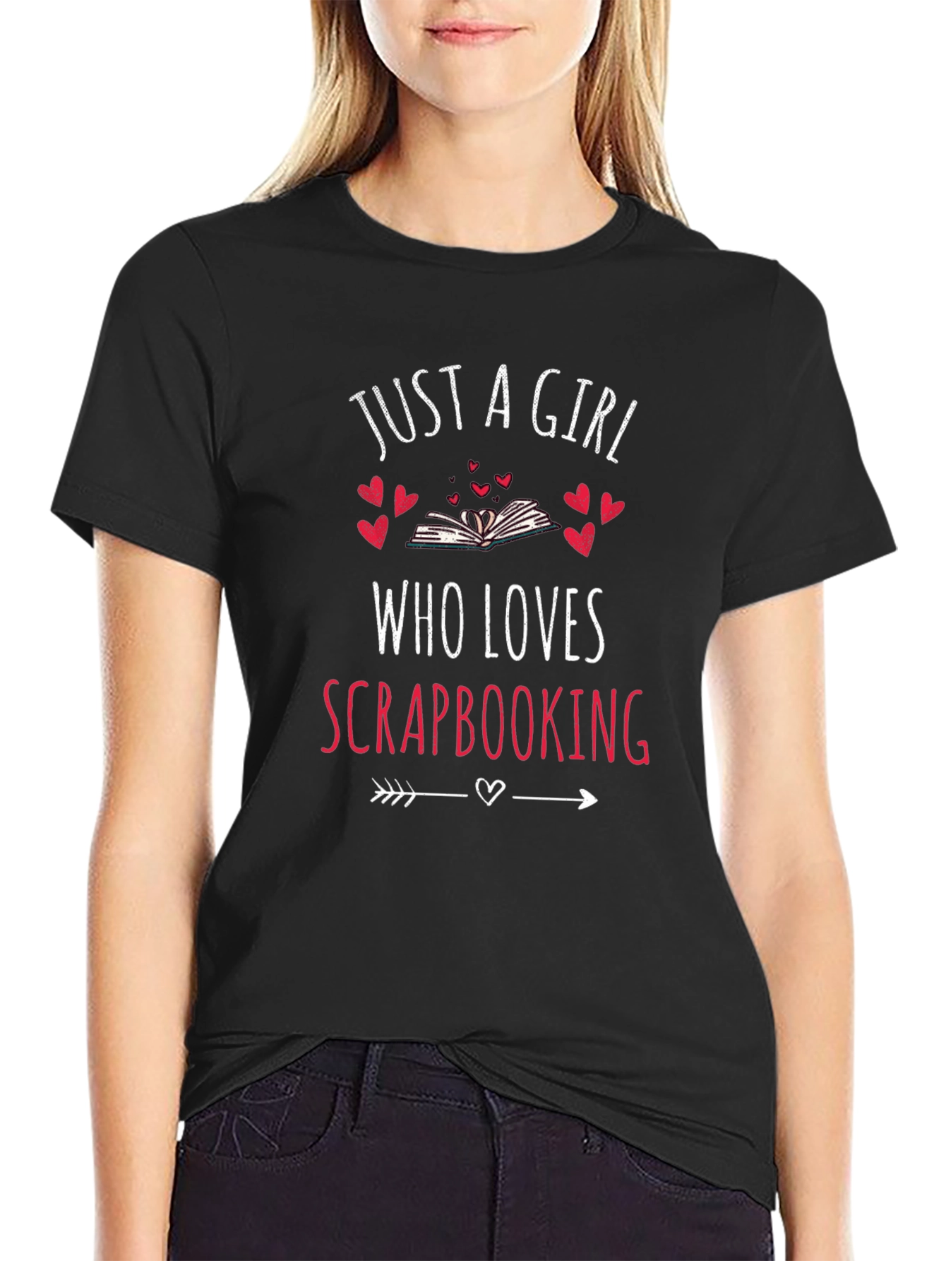 Just A Girl Who Loves Scrapbooking Graphic Tee