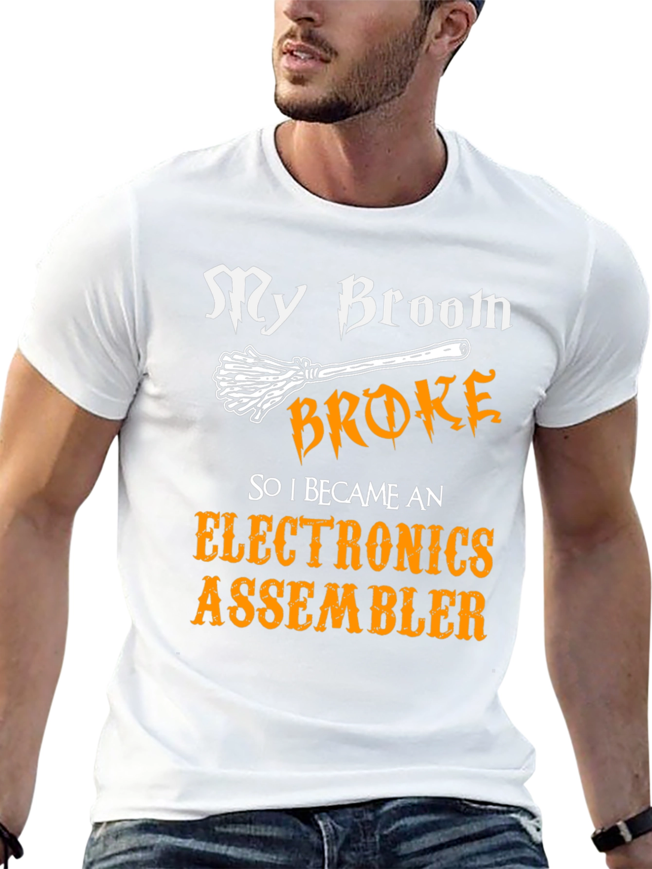 My Broom Broke Now Electronics Assembler T-Shirt
