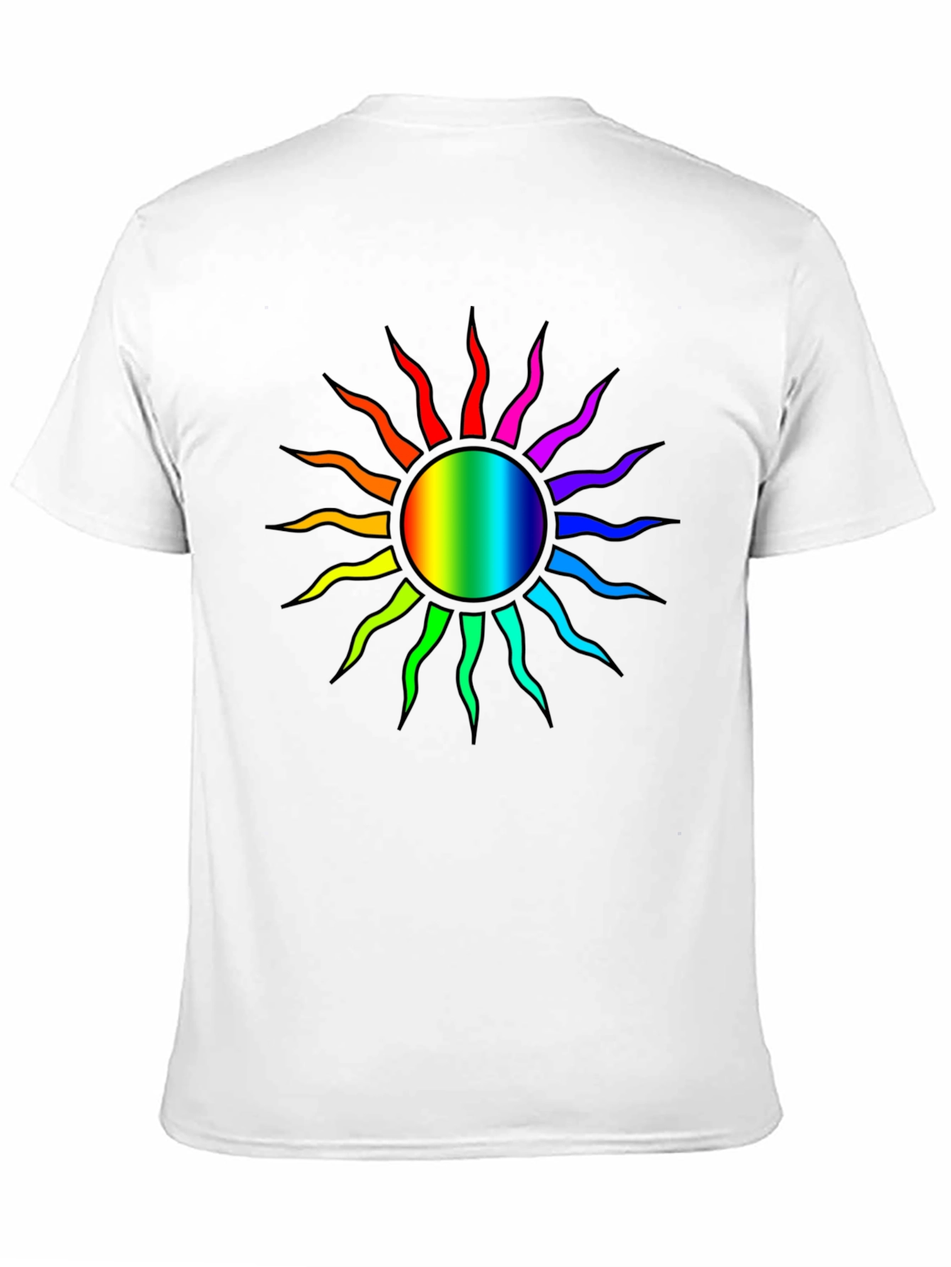 Rainbow Sun Graphic T-Shirt - Stylish Comfort