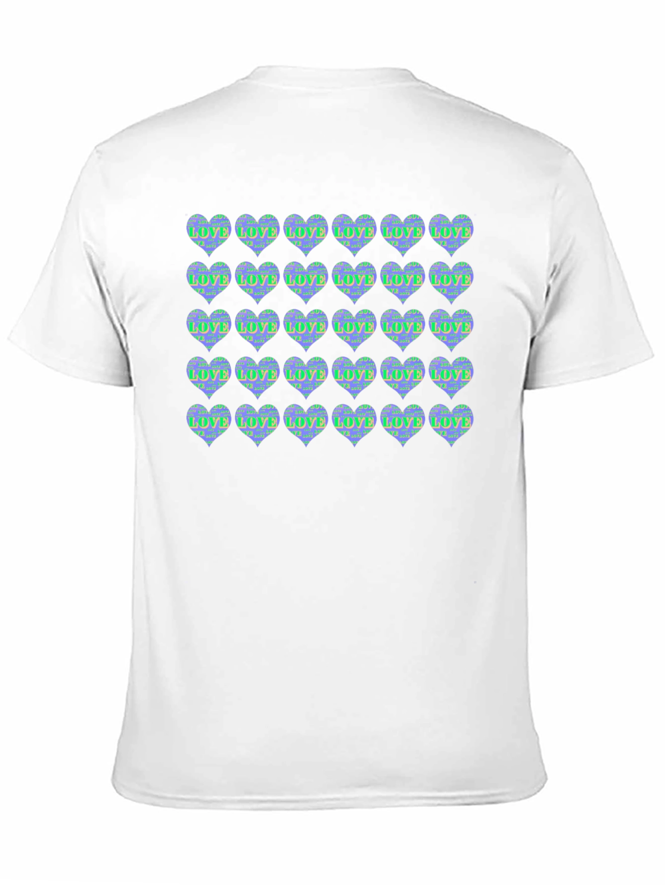 Heart Print Crew Neck T-Shirt