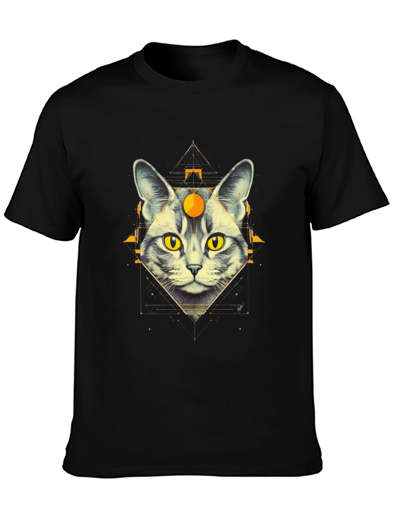 Mystic Cat Graphic Tee - Unique Design