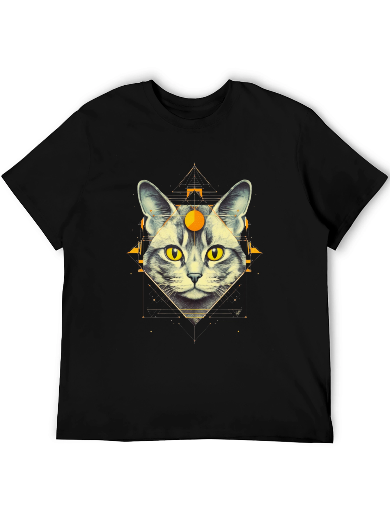 Mystic Cat Graphic Tee - Unique Design