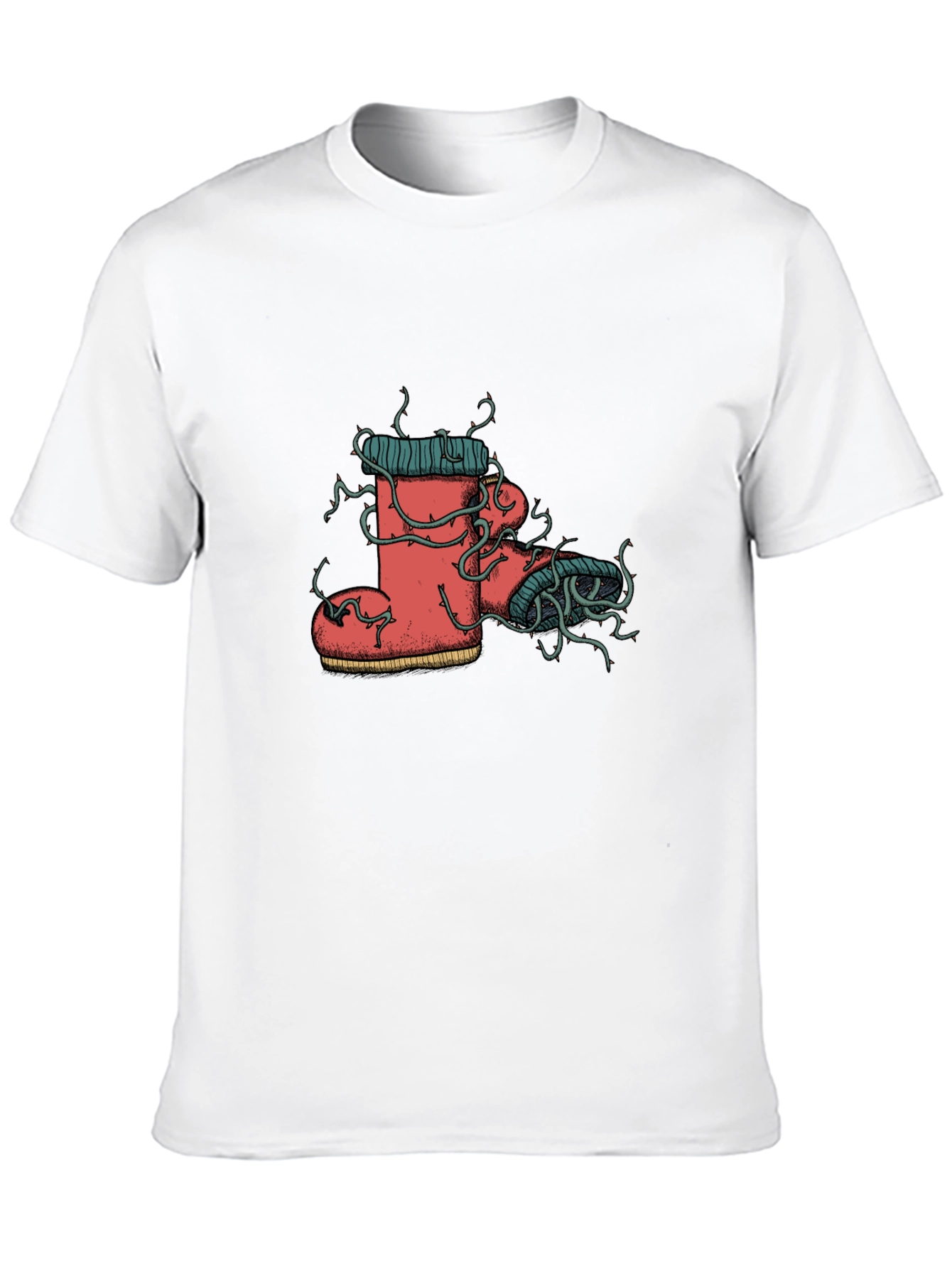 Whimsical Boot Tee - Unique Graphic Print