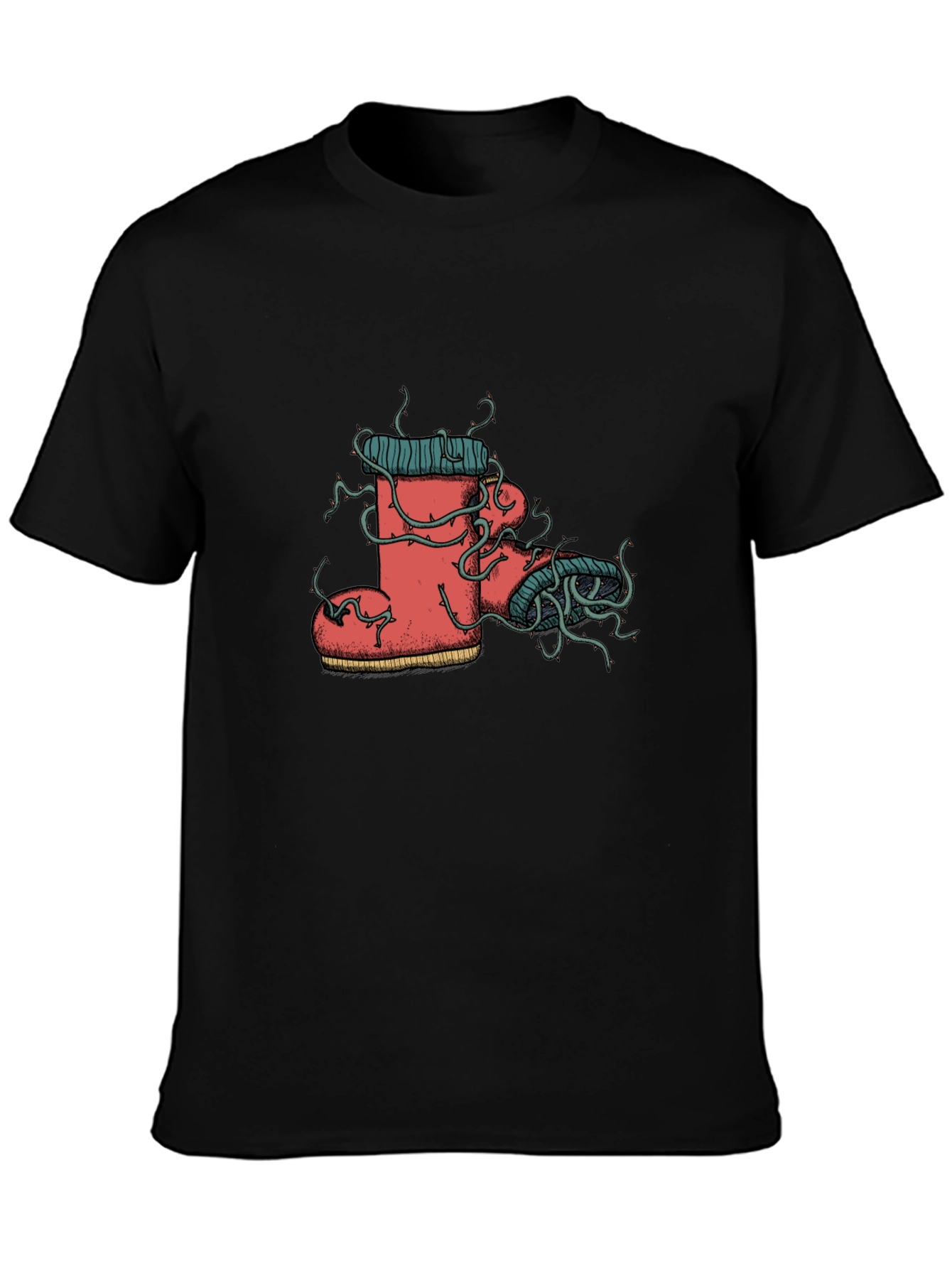 Whimsical Boot Tee - Unique Graphic Print