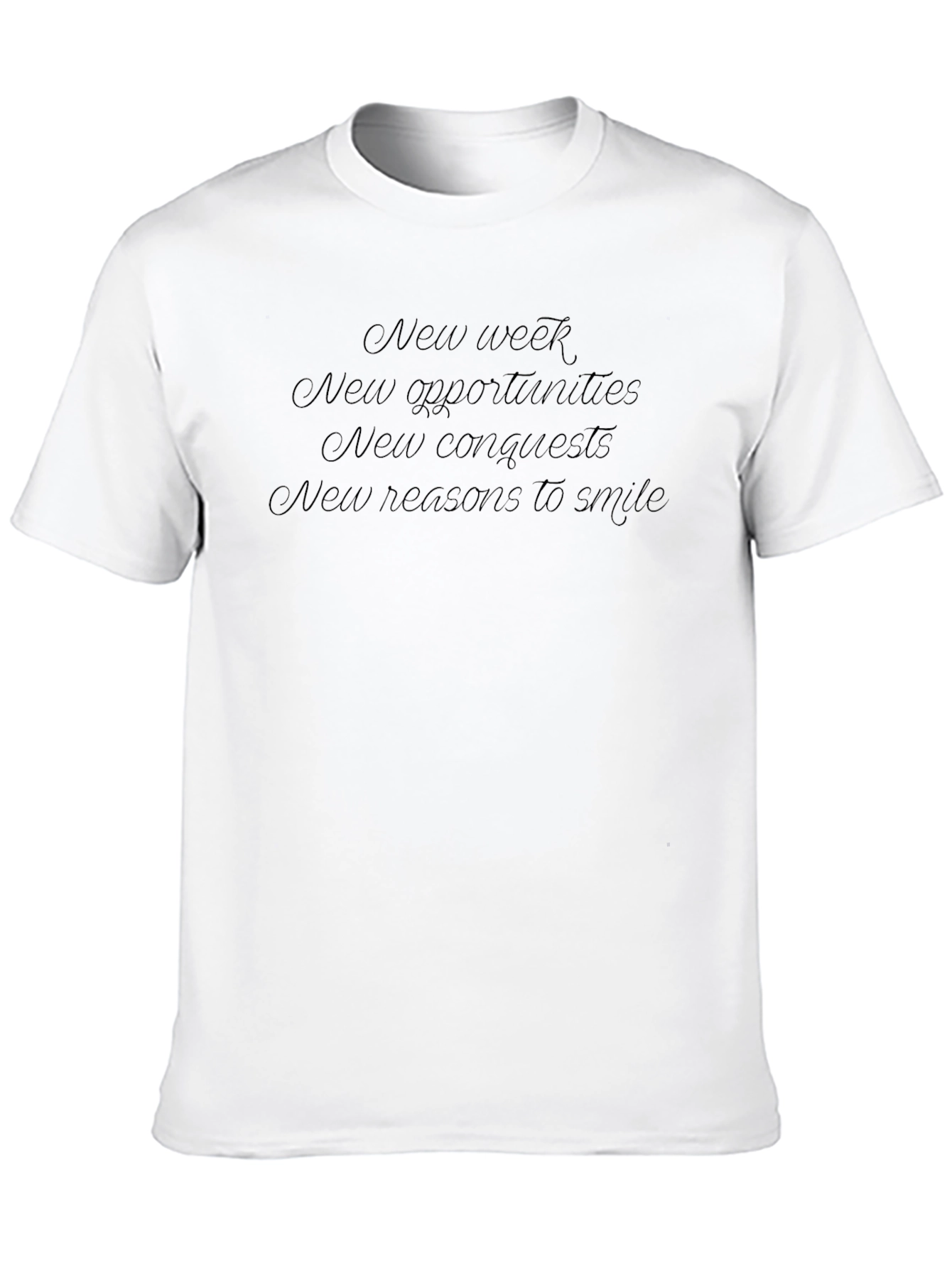Motivational Black T-Shirt: New Week New Opportunities