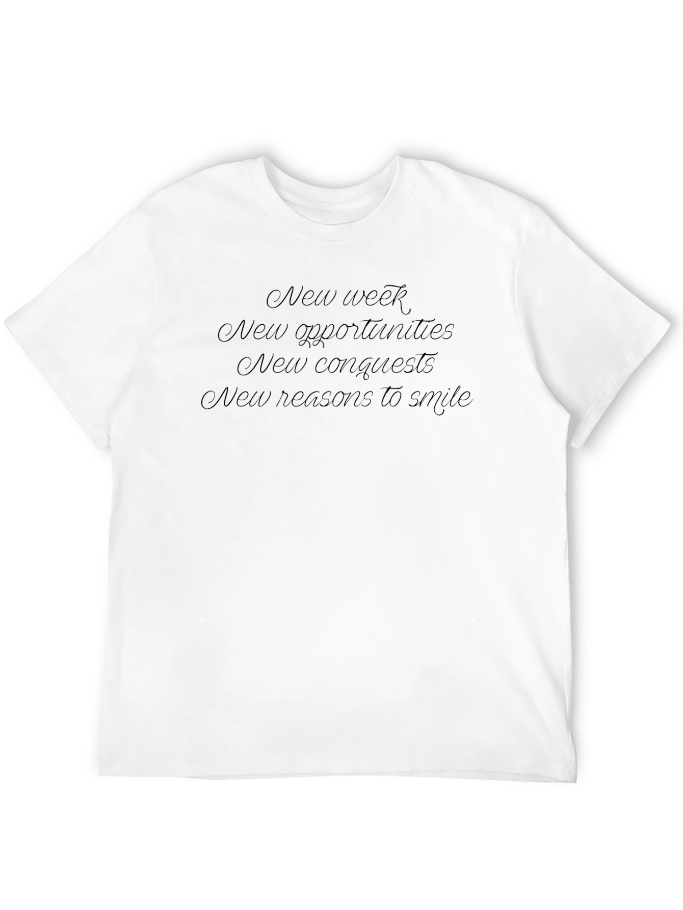 Motivational Black T-Shirt: New Week New Opportunities