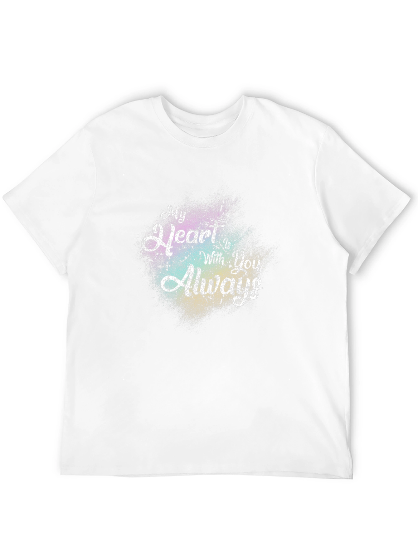 My Heart is With You Always Black Graphic Tee