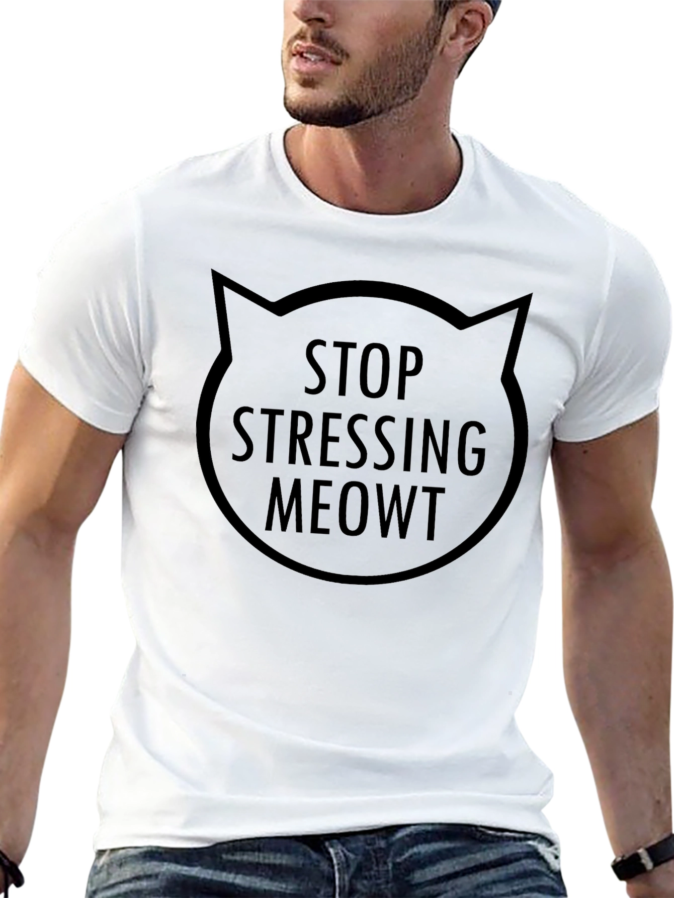 Stop Stressing Meowt T-Shirt Cat Lover Tee