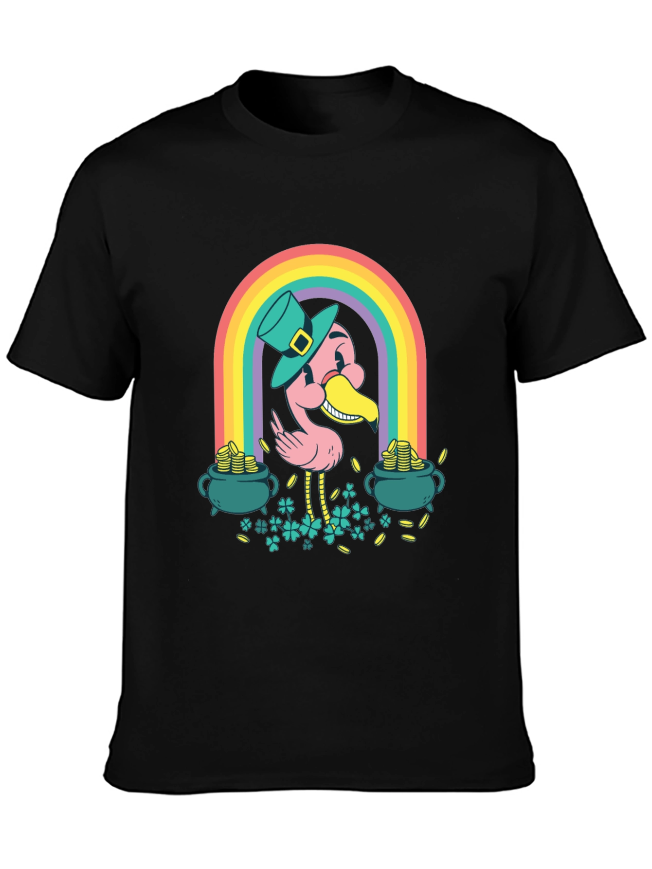 Lucky Flamingo St. Patricks Day T-Shirt