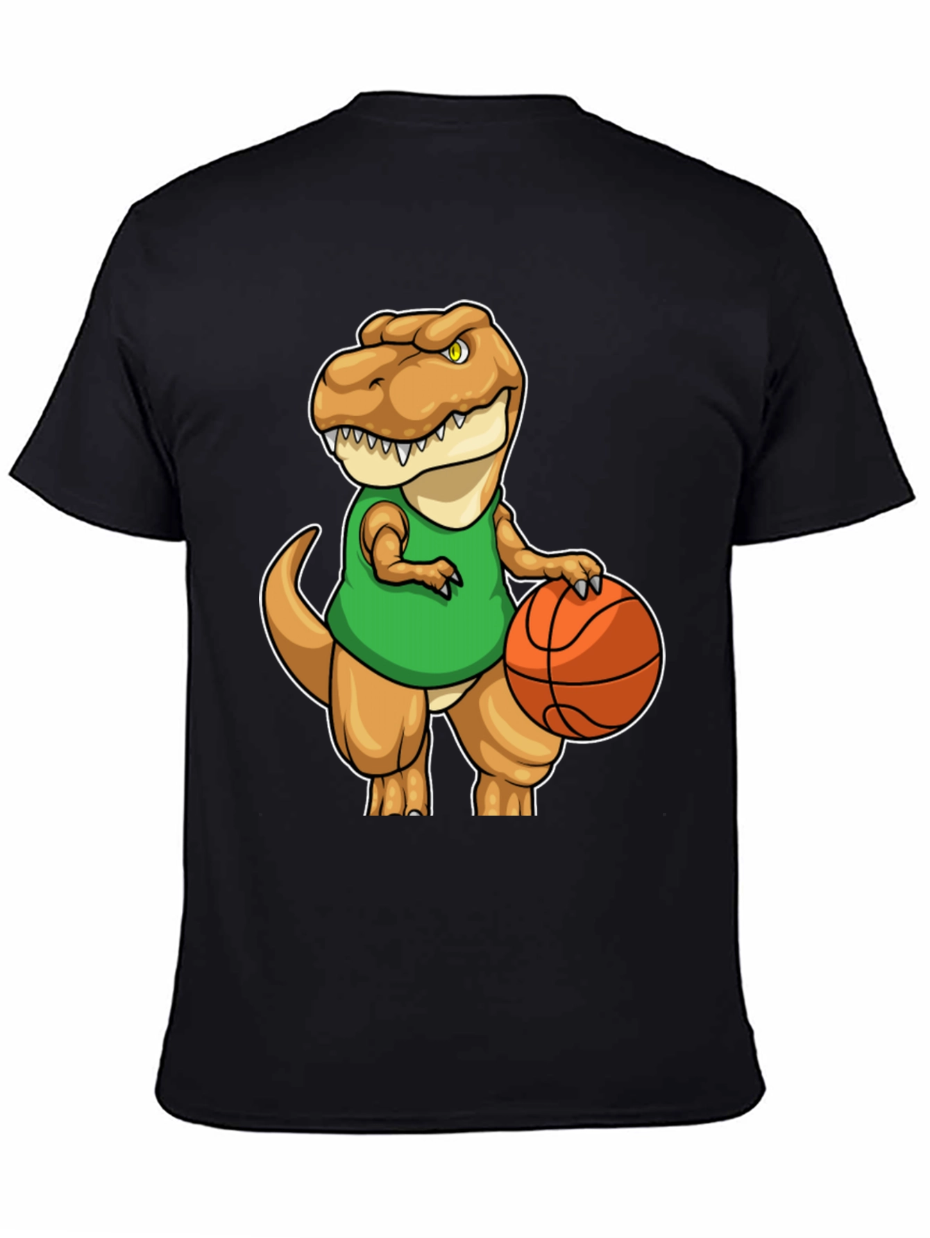 Dino Basketball T-Shirt - Funny T-Rex Graphic Tee