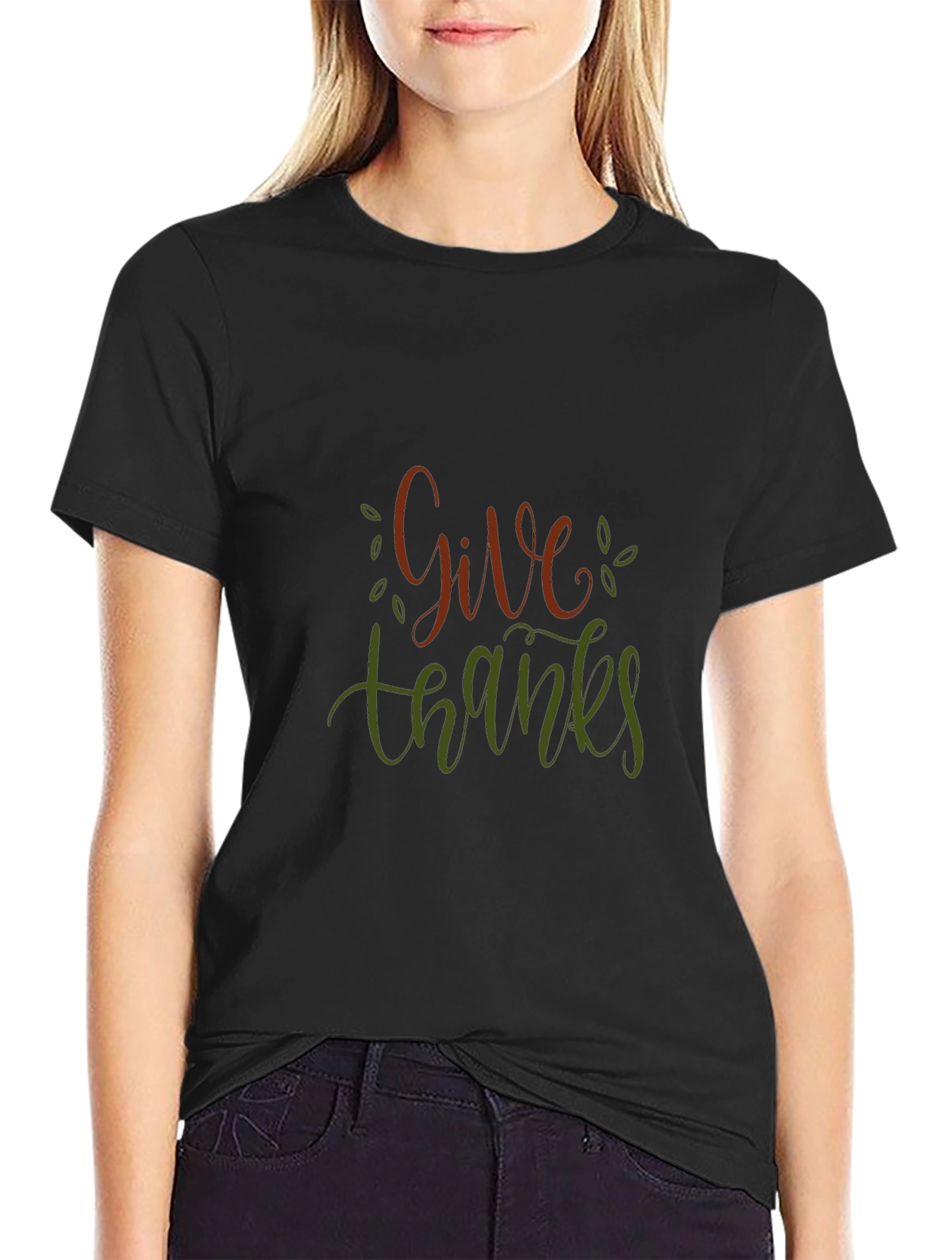 Give Thanks Graphic Tee - Thanksgiving Holiday T-Shirt