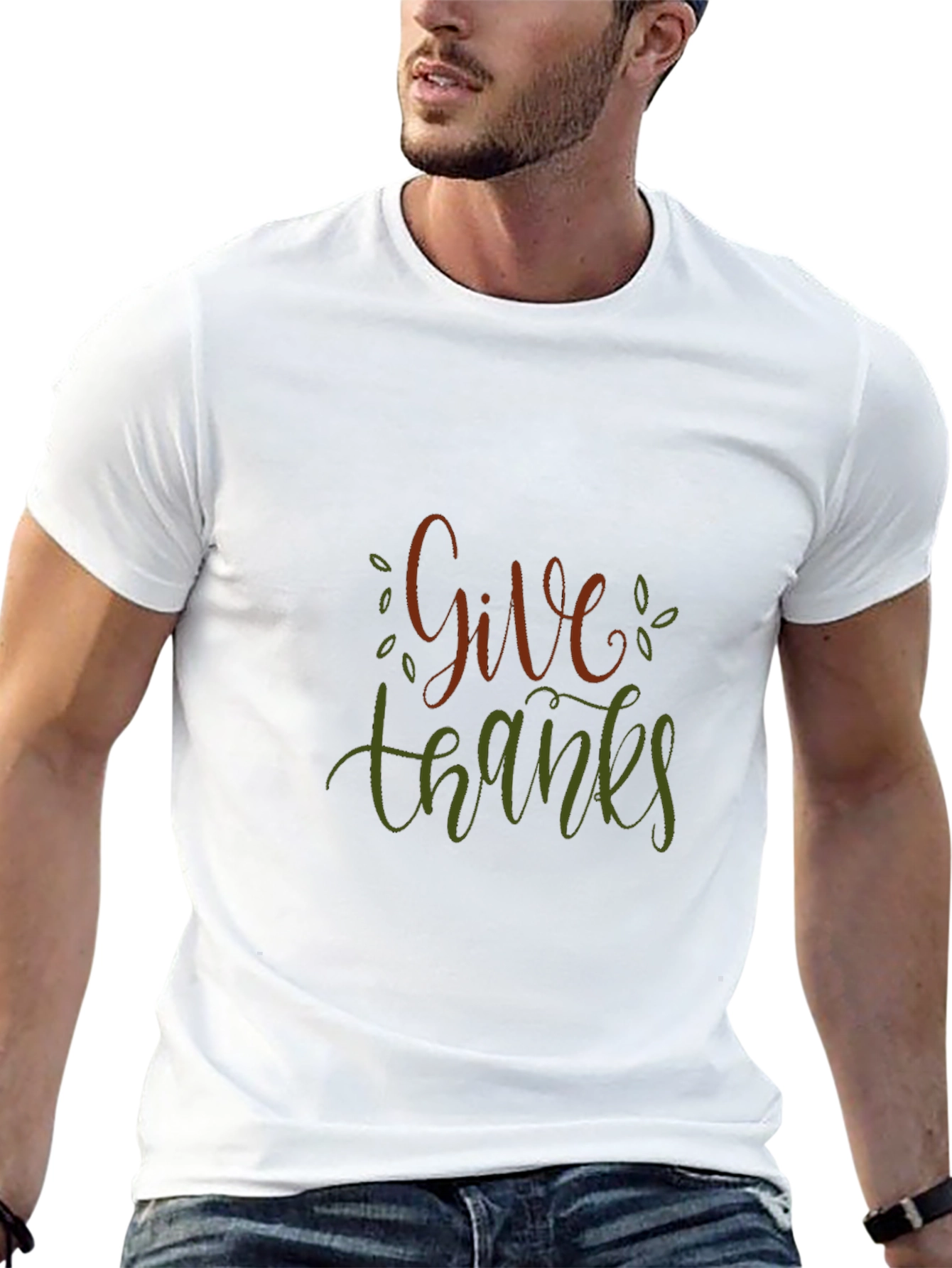 Give Thanks Graphic Tee - Thanksgiving Holiday T-Shirt