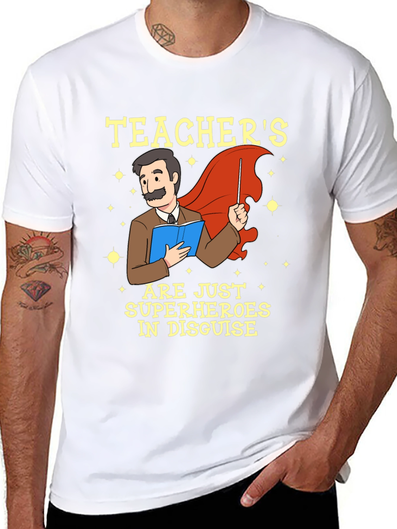 Teacher Superhero Graphic T-Shirt