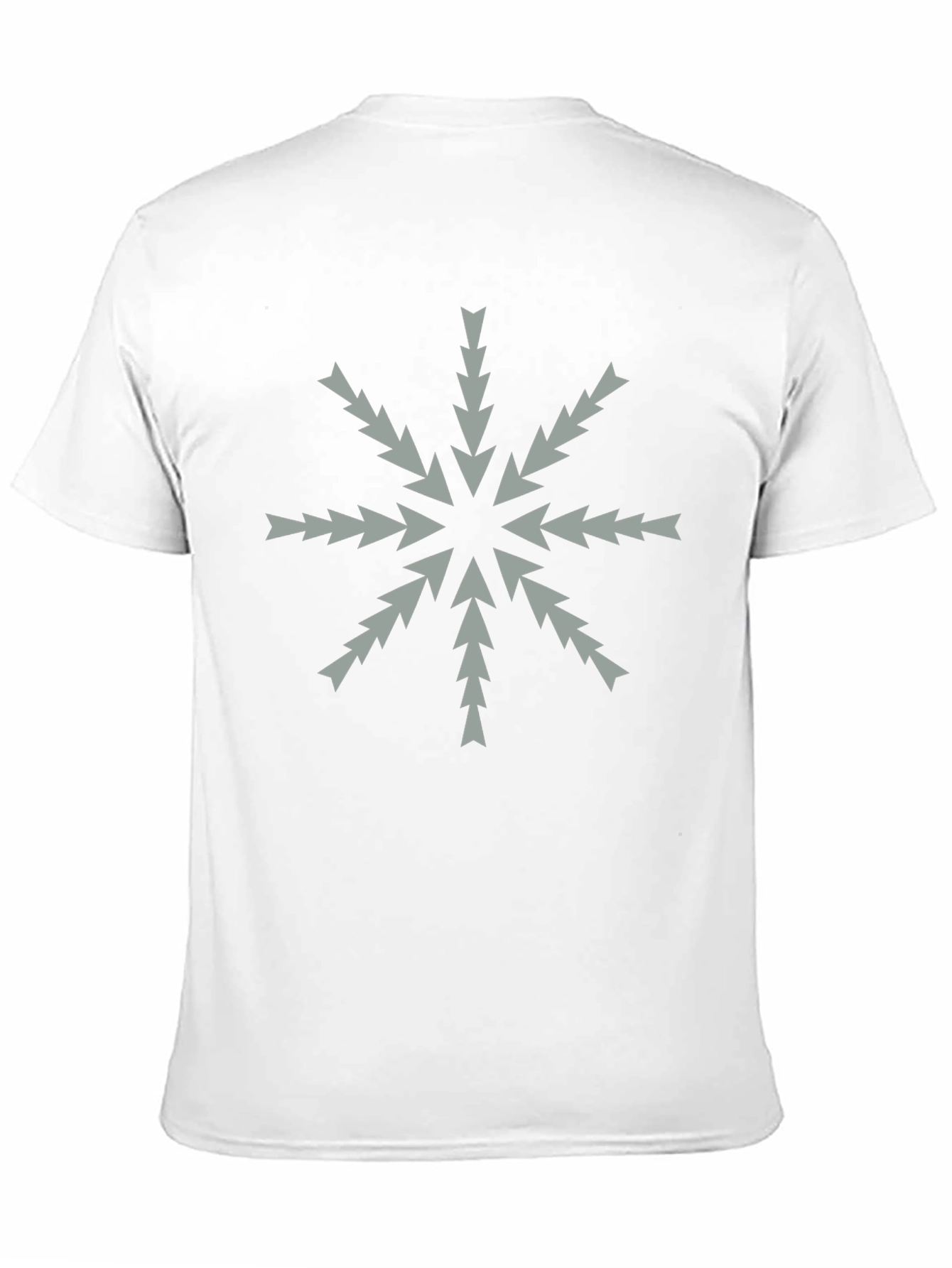 Arrow Snowflake Tee - Stylish Black Crew Neck T-Shirt