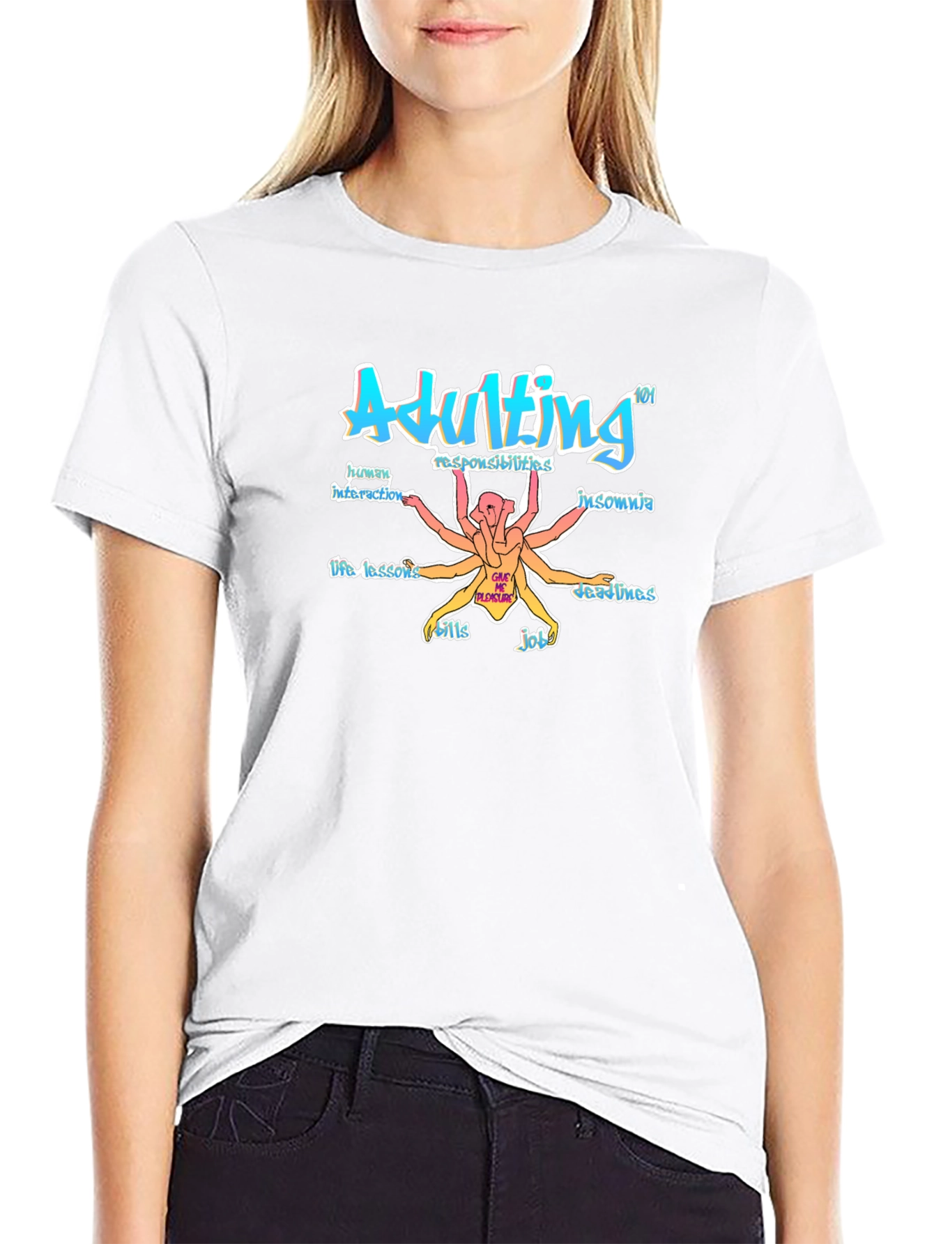 Adulting 101 Graphic Print T-Shirt