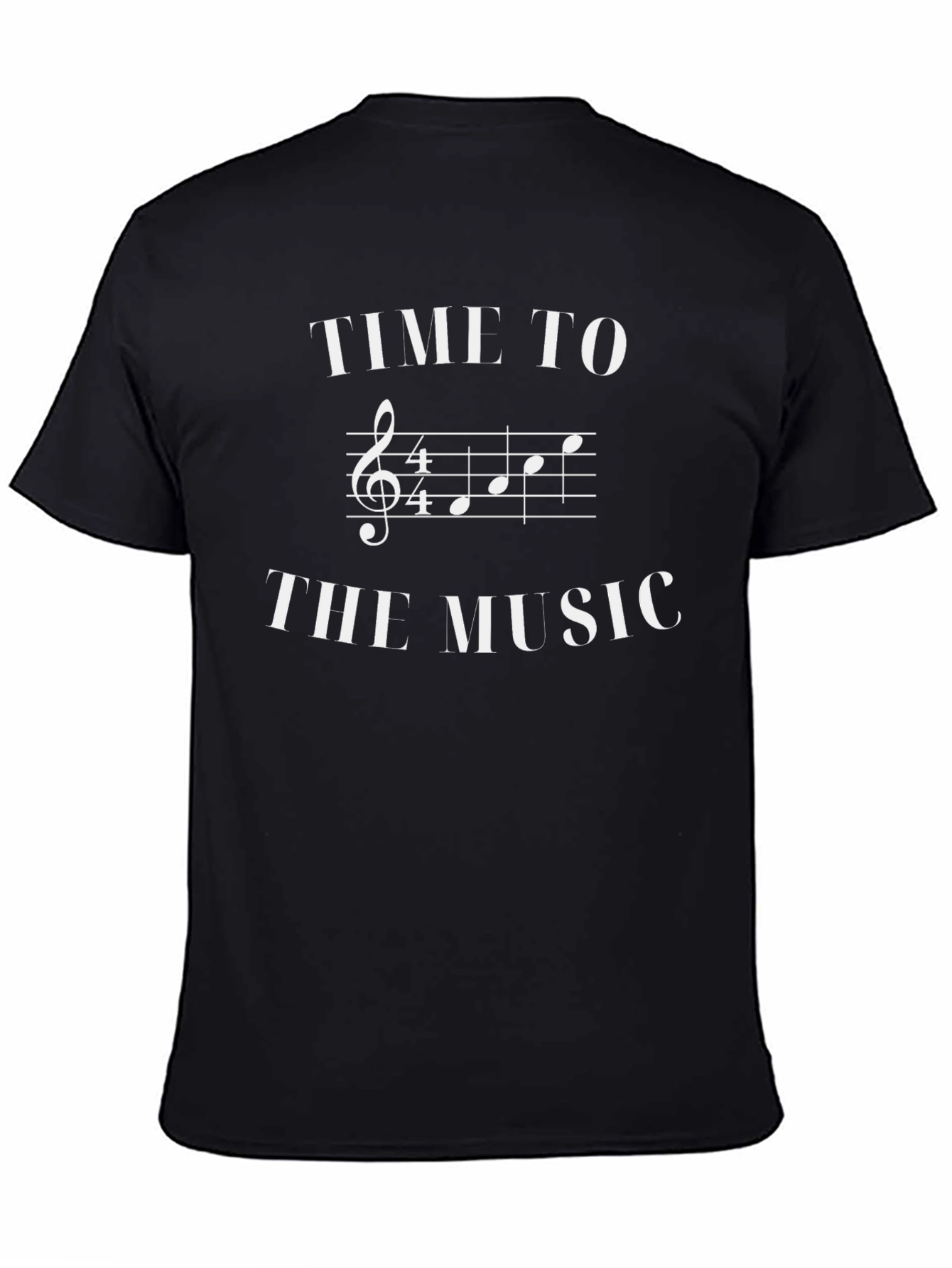 Time To The Music Black Graphic Tee