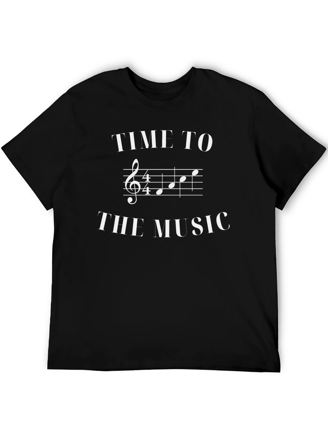 Time To The Music Black Graphic Tee