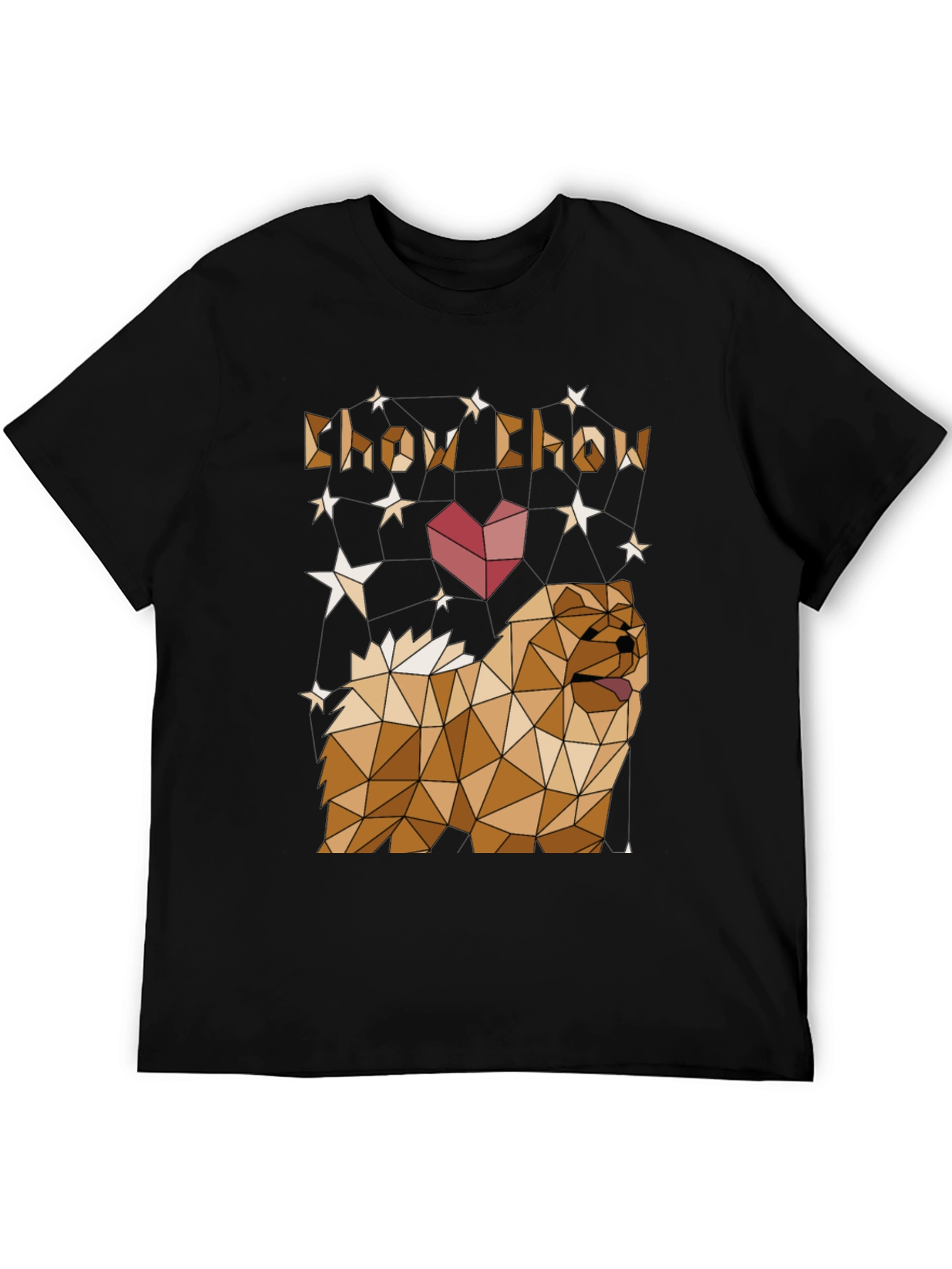 Geometric Chow Chow Dog Graphic Tee