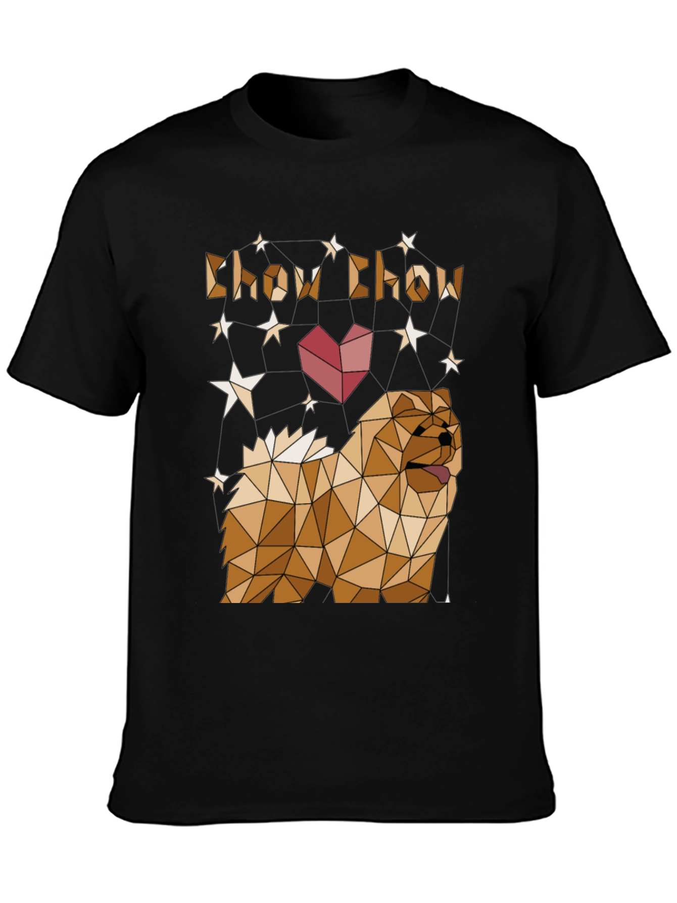 Geometric Chow Chow Dog Graphic Tee