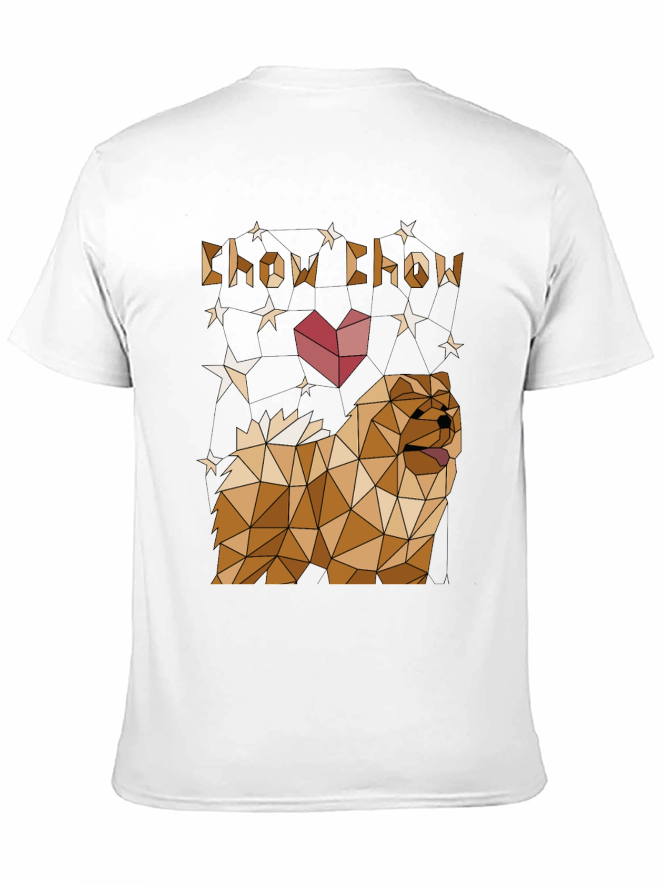 Geometric Chow Chow Dog Graphic Tee