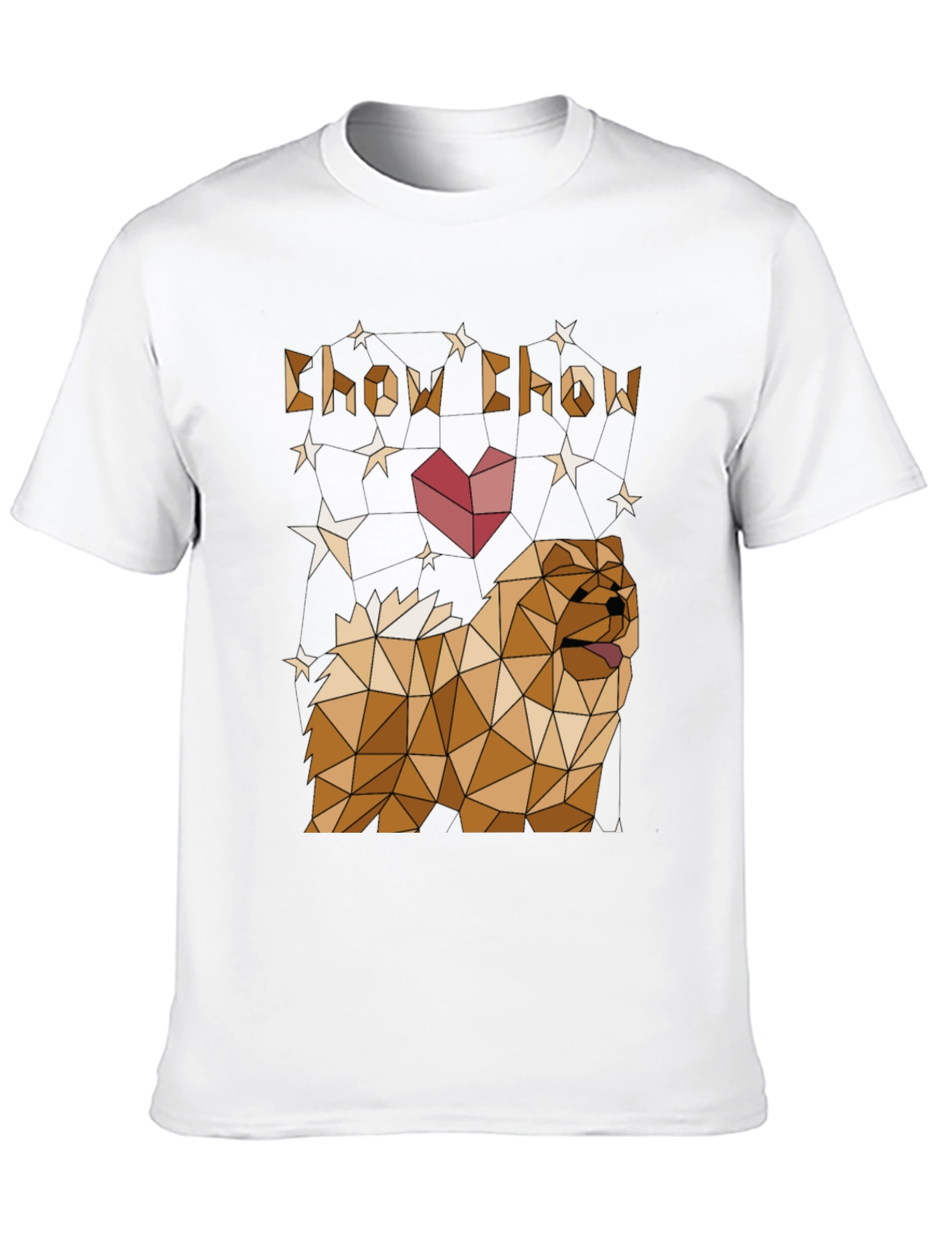 Geometric Chow Chow Dog Graphic Tee