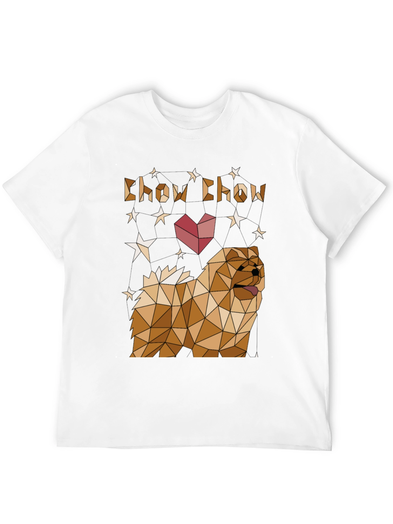 Geometric Chow Chow Dog Graphic Tee