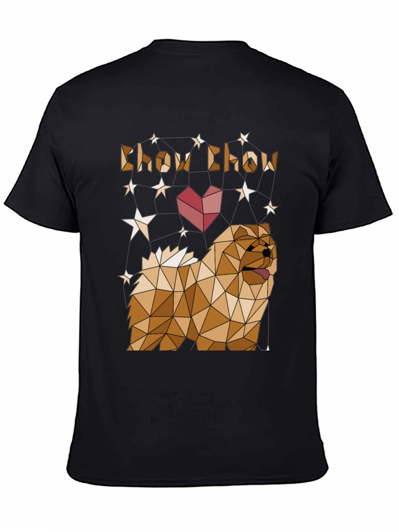 Geometric Chow Chow Dog Graphic Tee