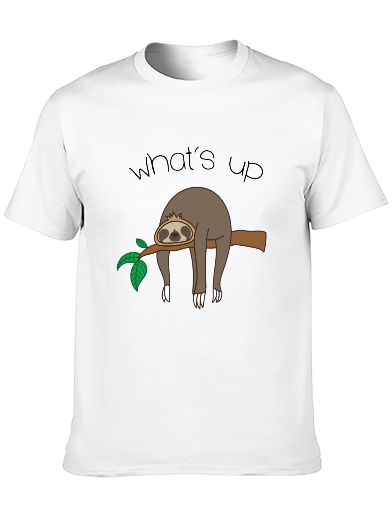 Lazy Sloth Graphic T-Shirt - Whats Up Funny Tee