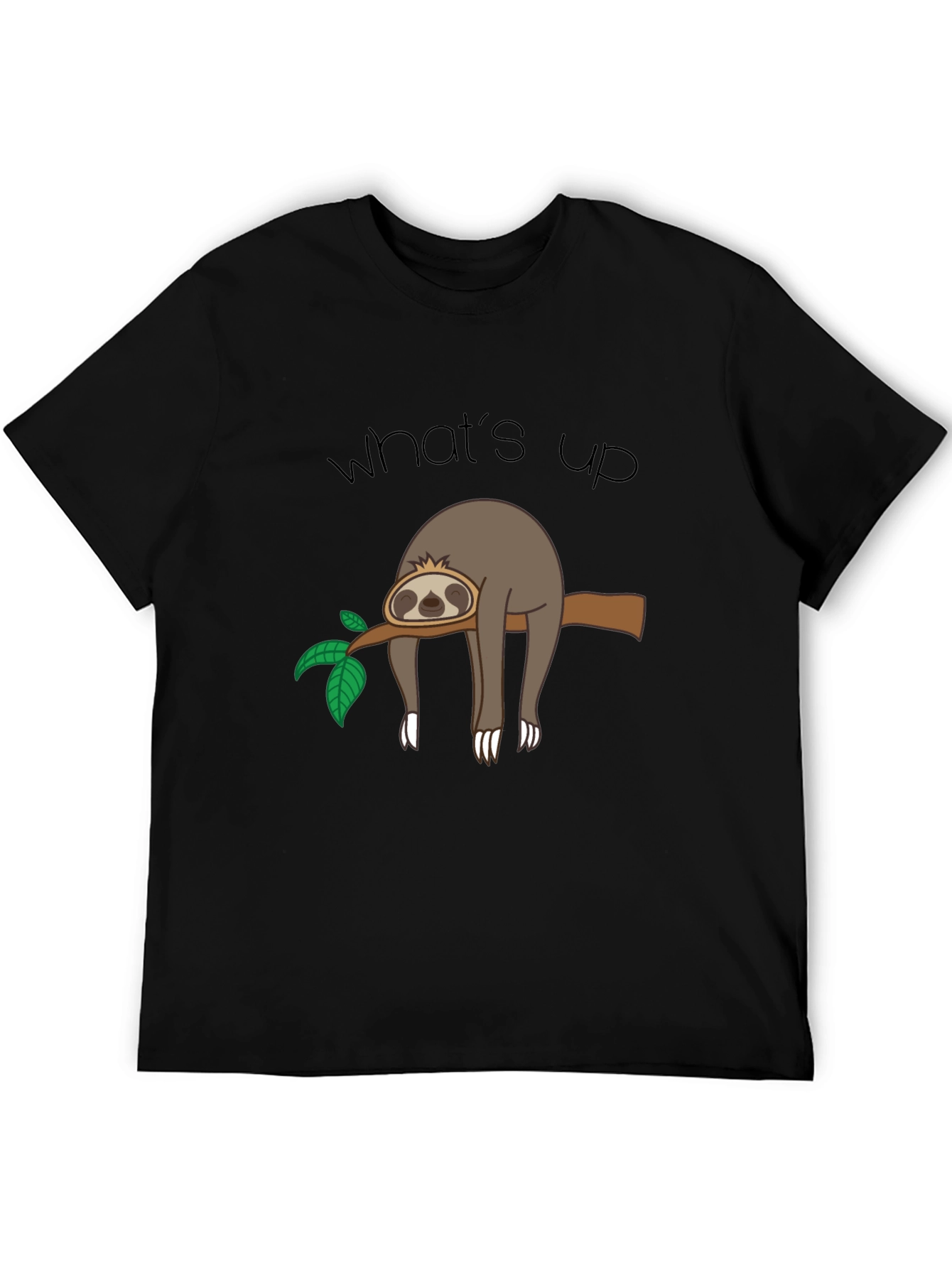 Lazy Sloth Graphic T-Shirt - Whats Up Funny Tee