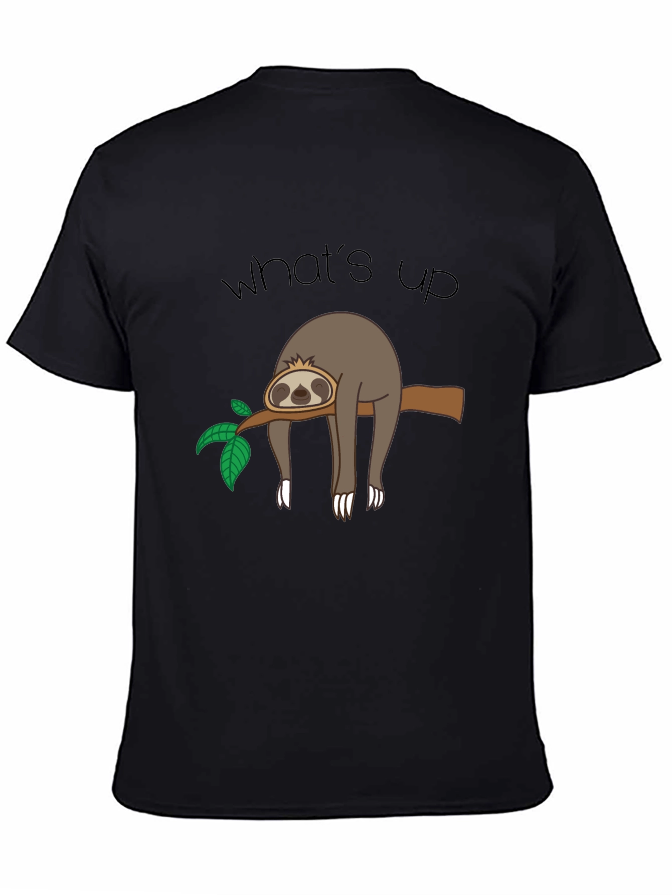 Lazy Sloth Graphic T-Shirt - Whats Up Funny Tee