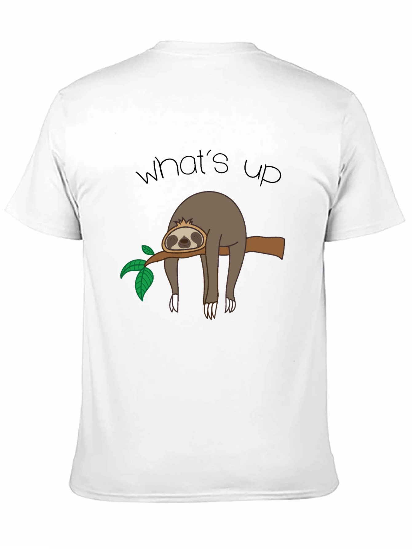 Lazy Sloth Graphic T-Shirt - Whats Up Funny Tee