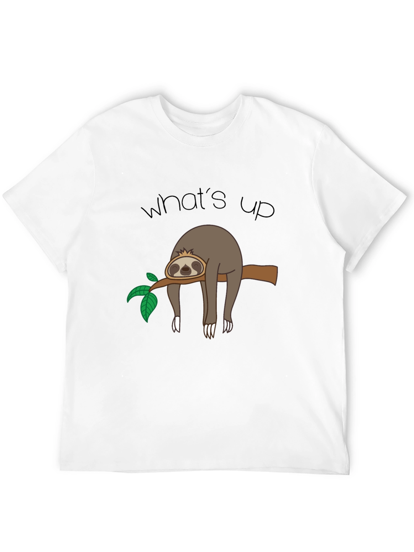 Lazy Sloth Graphic T-Shirt - Whats Up Funny Tee