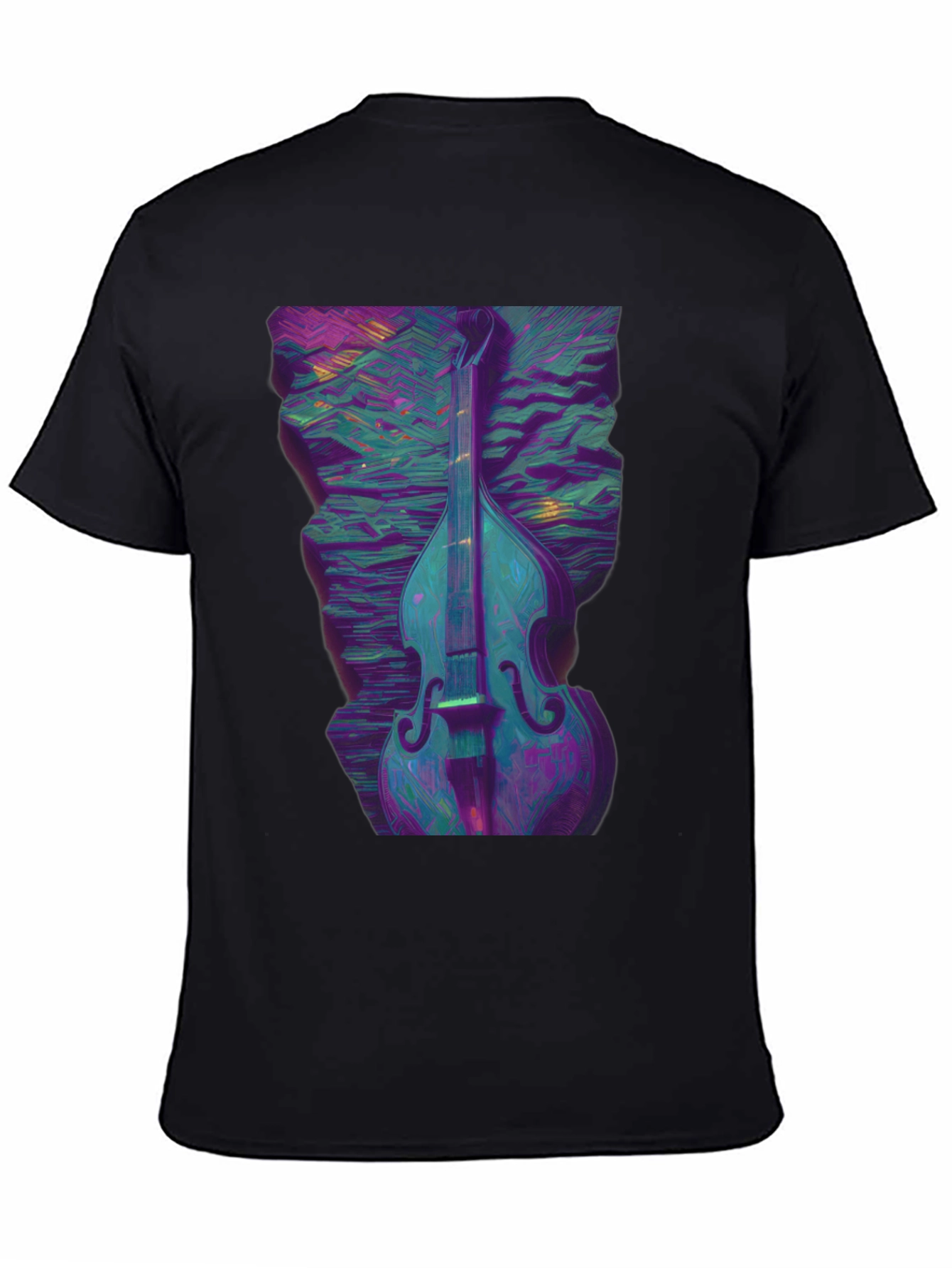 Abstract Double Bass T-Shirt - Musical Art Tee