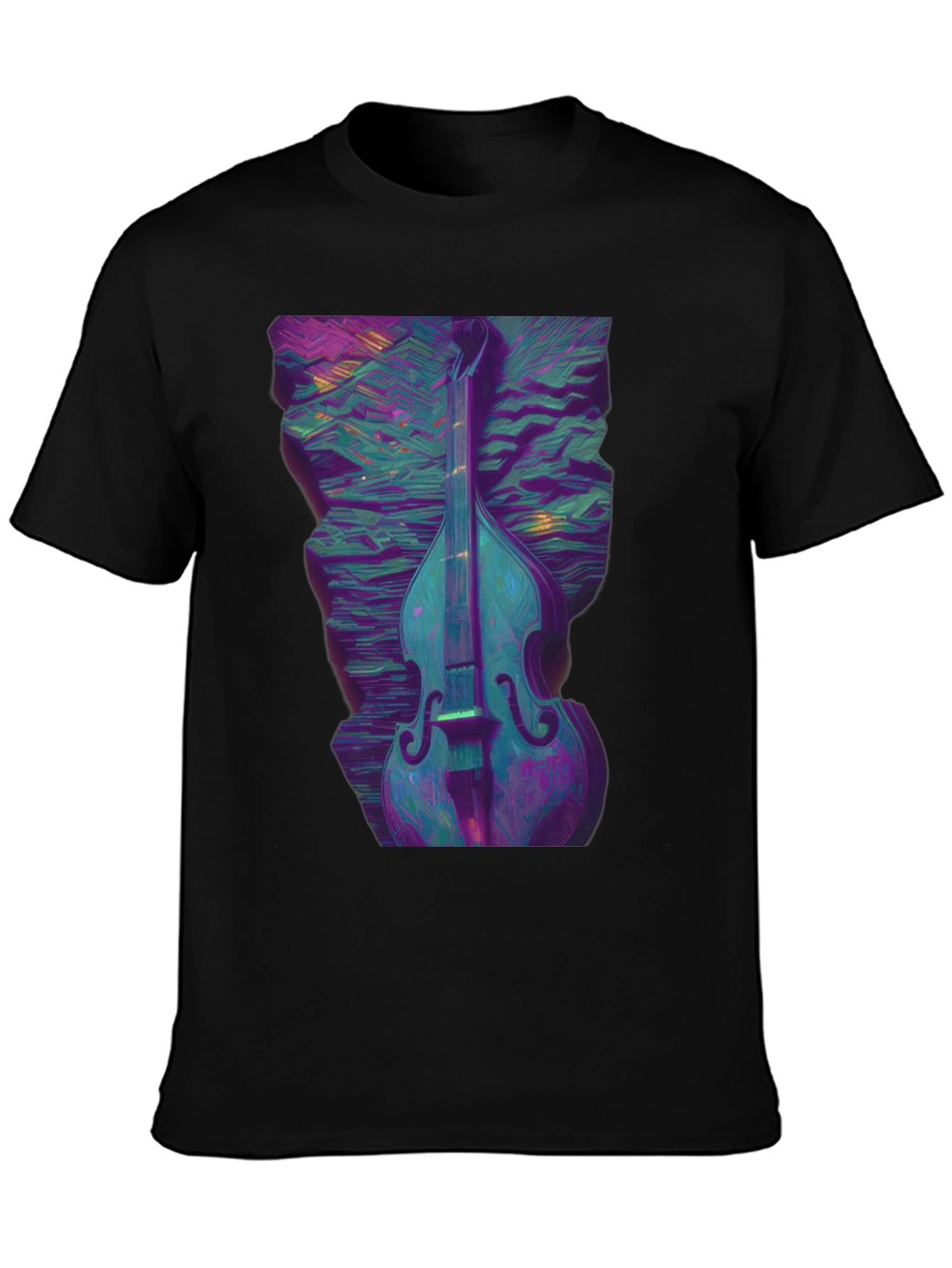 Abstract Double Bass T-Shirt - Musical Art Tee