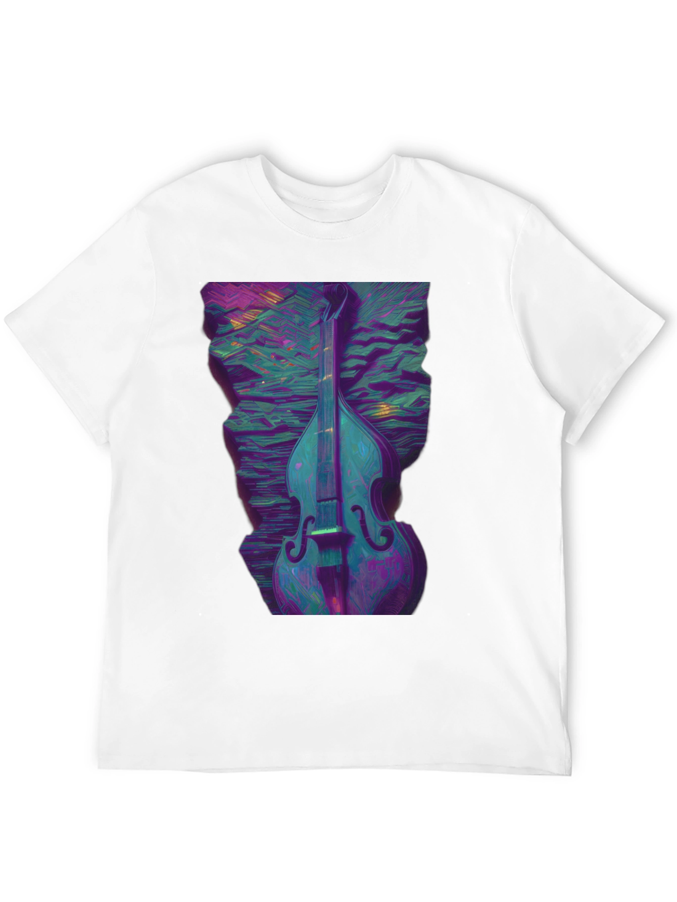 Abstract Double Bass T-Shirt - Musical Art Tee