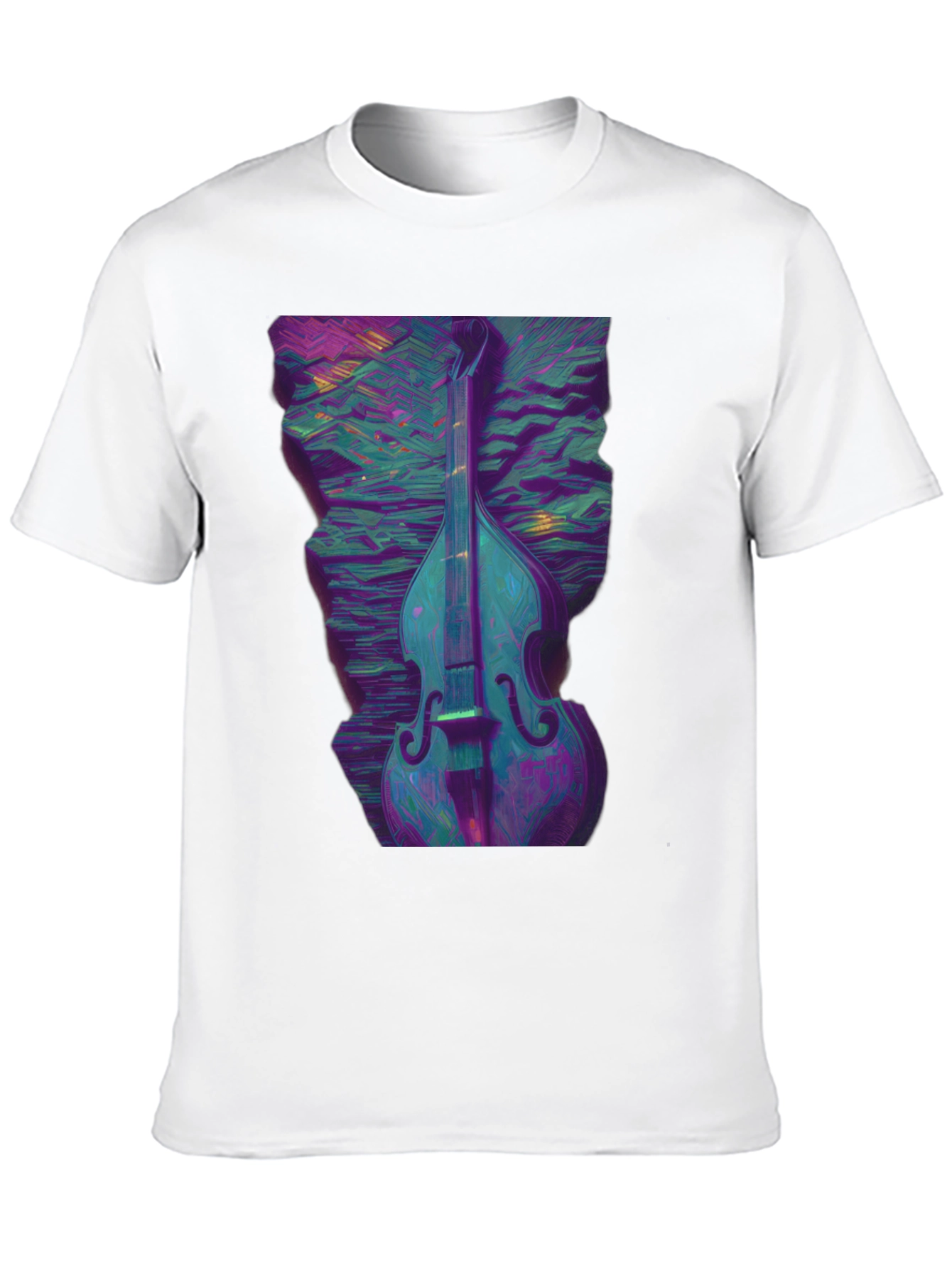 Abstract Double Bass T-Shirt - Musical Art Tee