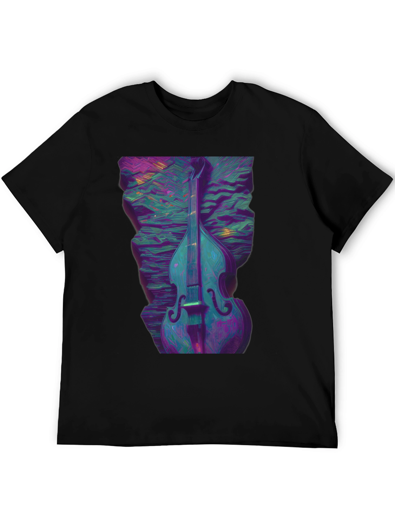 Abstract Double Bass T-Shirt - Musical Art Tee