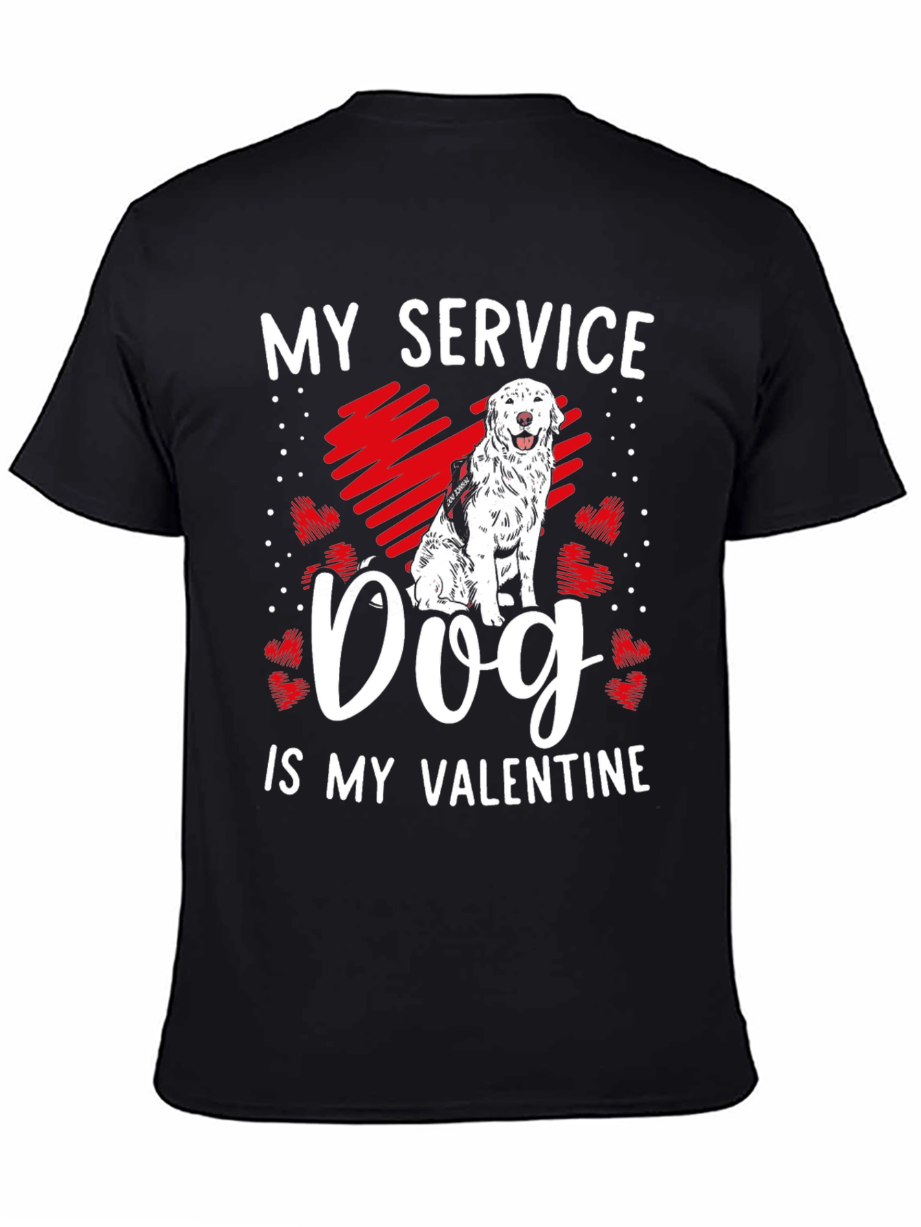 My Service Dog is My Valentine Graphic Tee