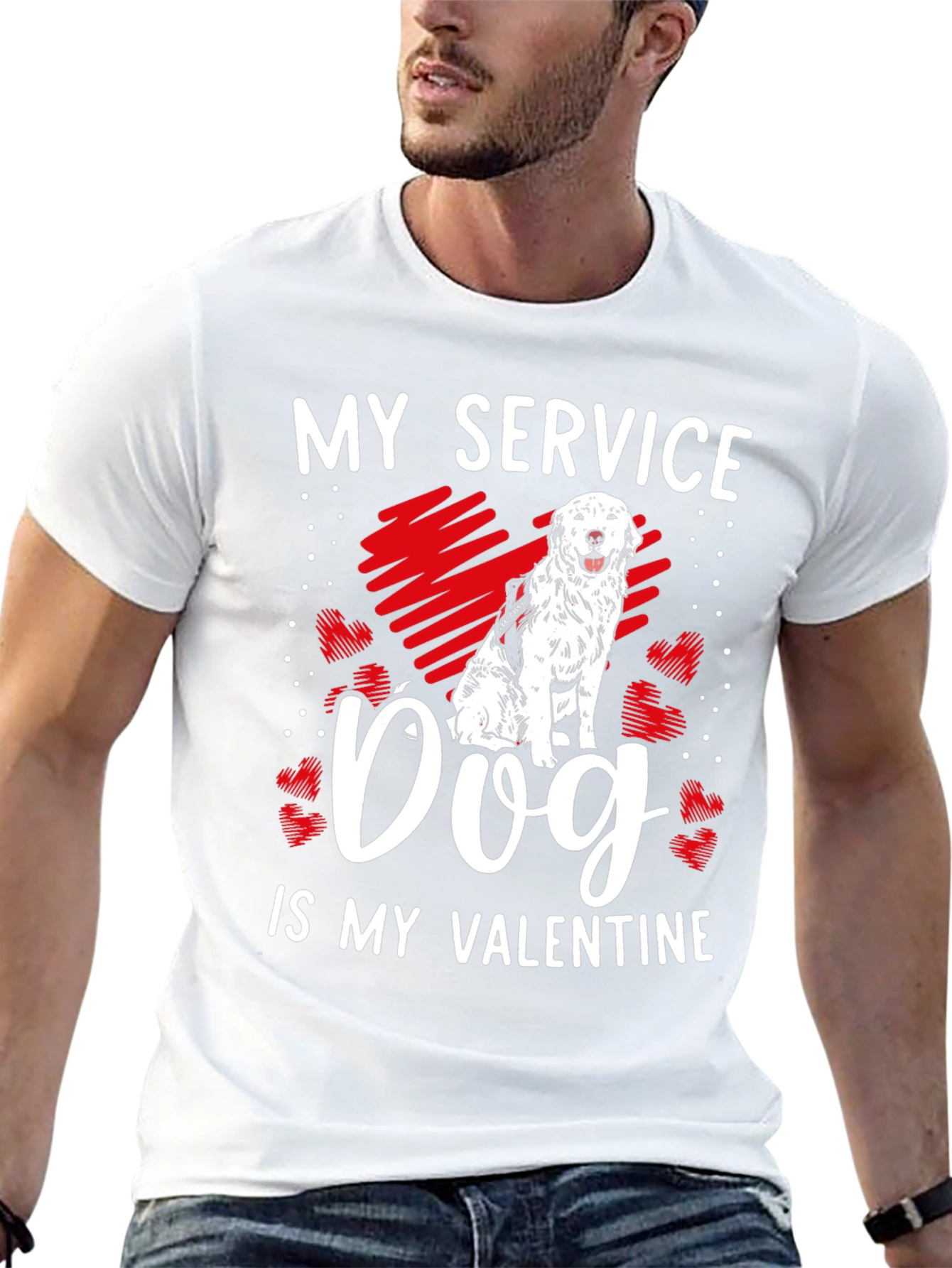 My Service Dog is My Valentine Graphic Tee