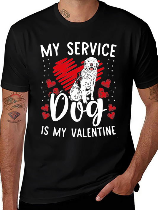 My Service Dog is My Valentine Graphic Tee