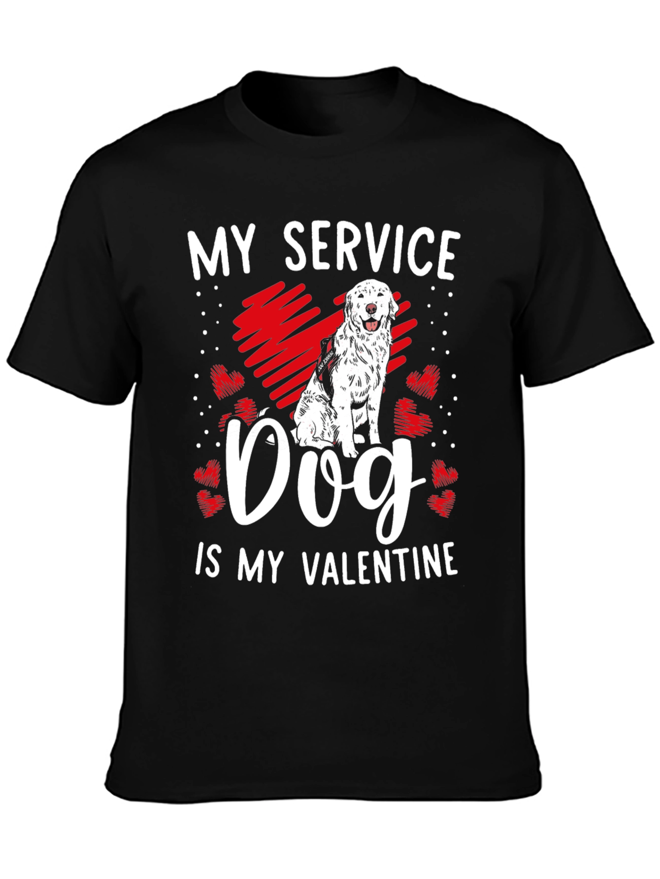 My Service Dog is My Valentine Graphic Tee