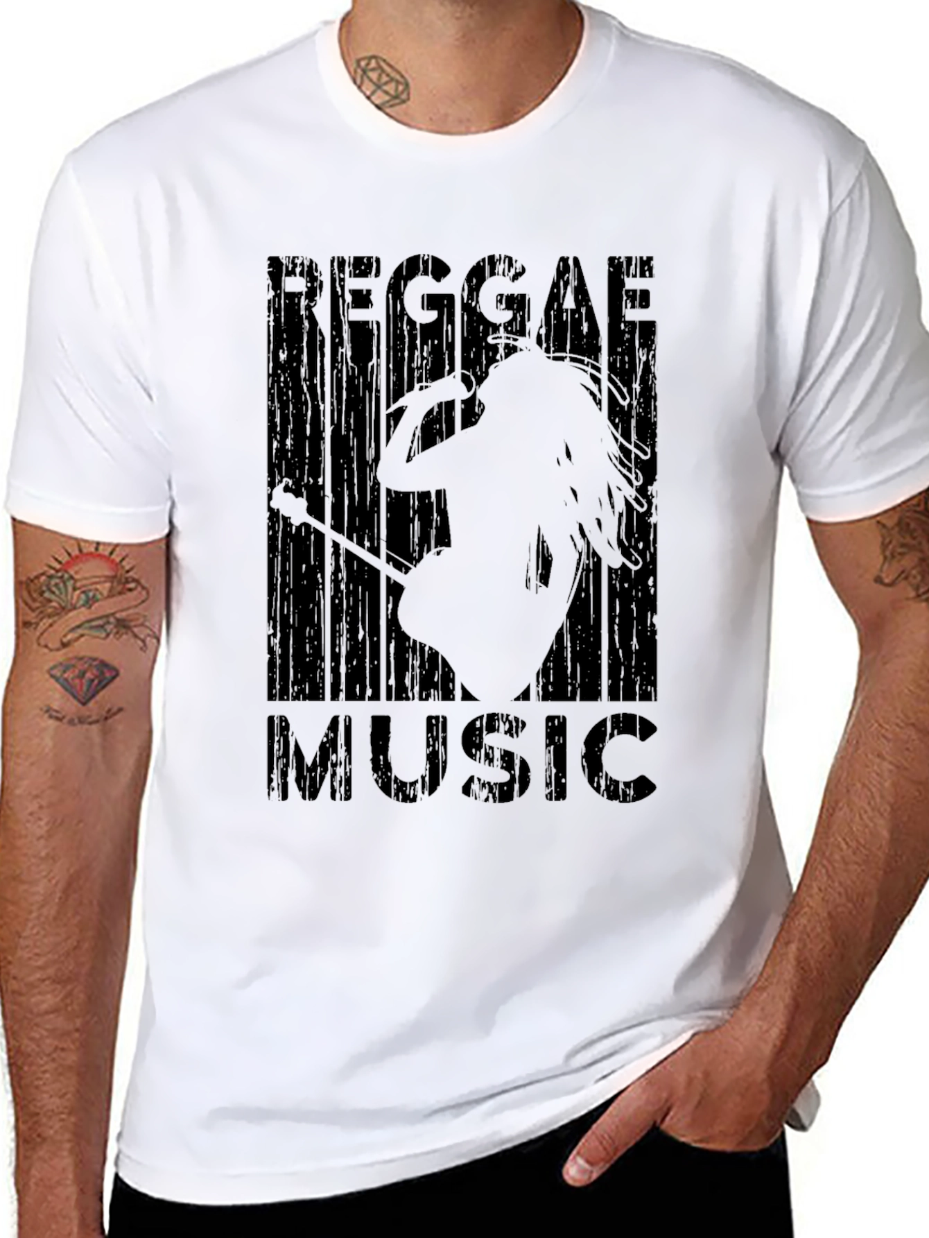 Reggae Music Graphic Tee - Black