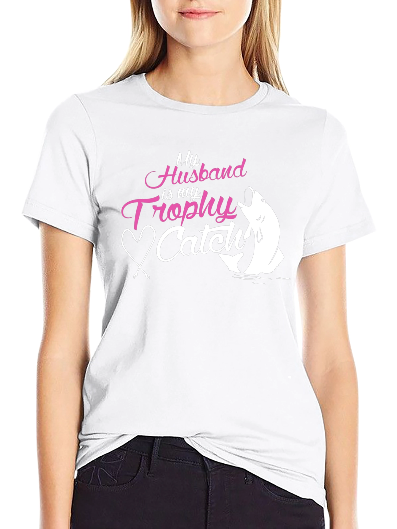 Husband Trophy Catch Tee - Fishing Gift