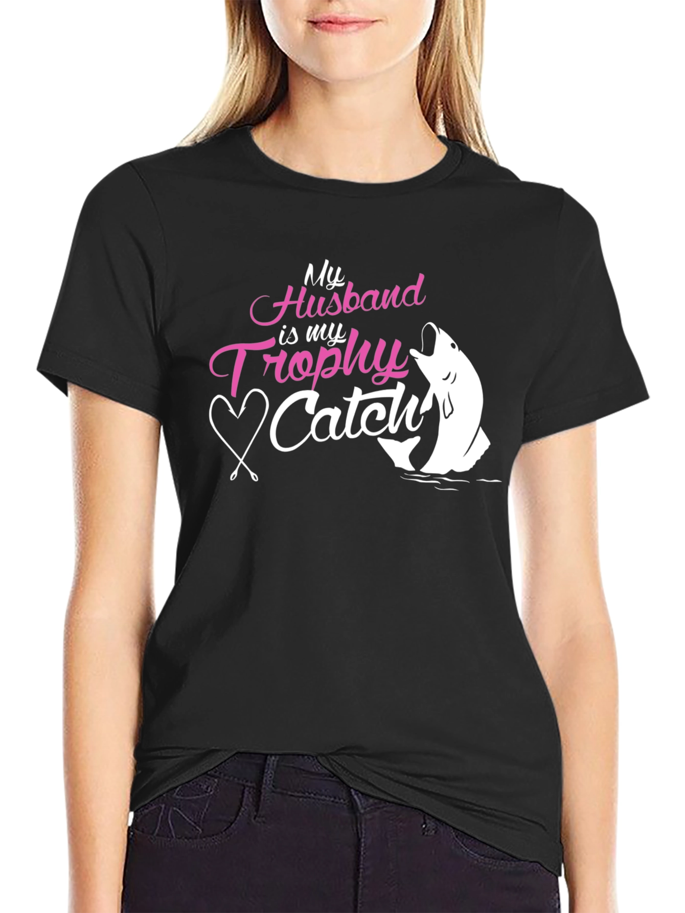 Husband Trophy Catch Tee - Fishing Gift